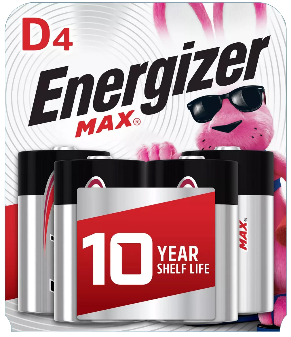 ENERGIZER E95BP-4 D 12PK/CS 4PK BATTERY