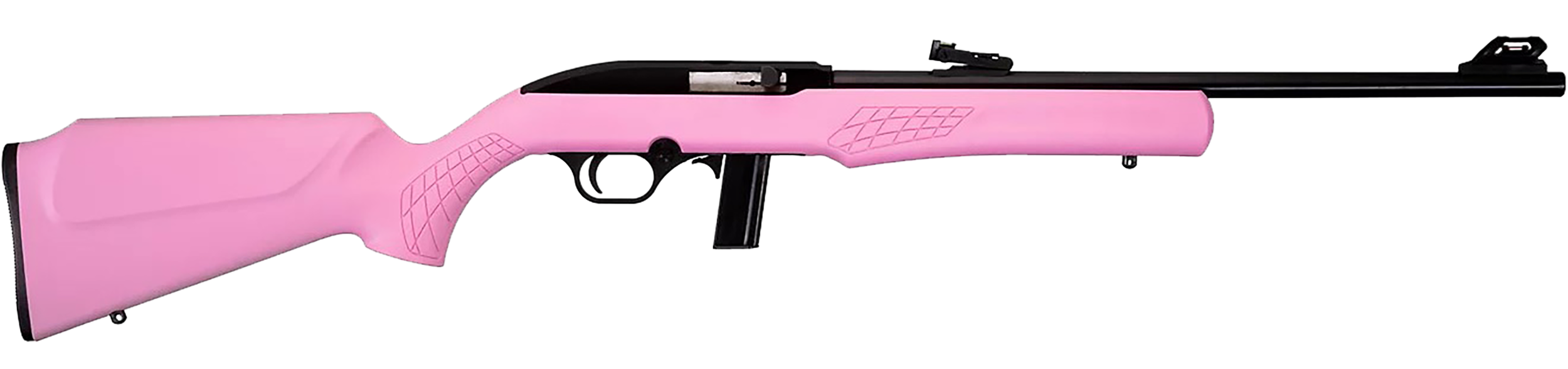 Rossi RS22L1811P RS22 Full Size 22 LR 10+1 18" Matte Black Steel Barrel, Matte Black Grooved Aluminum Receiver, Pink Synthetic Fixed Stock