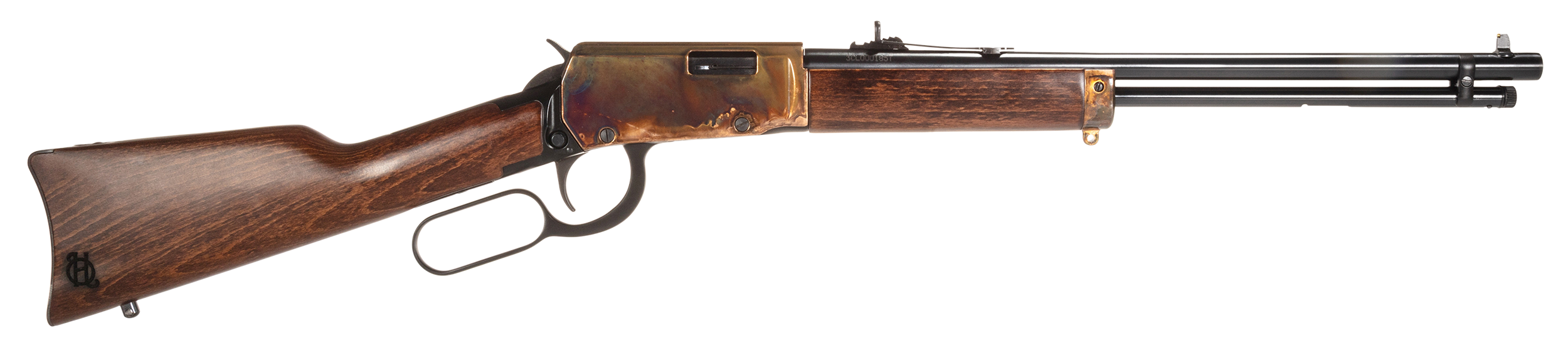Heritage Mfg STR22LCH16 Settler Compact 22 LR 13+1 16.50" Black Oxide Alloy Steel Barrel, Color Case Hardened Aluminum Receiver ,Walnut Fixed Stock, Right Hand