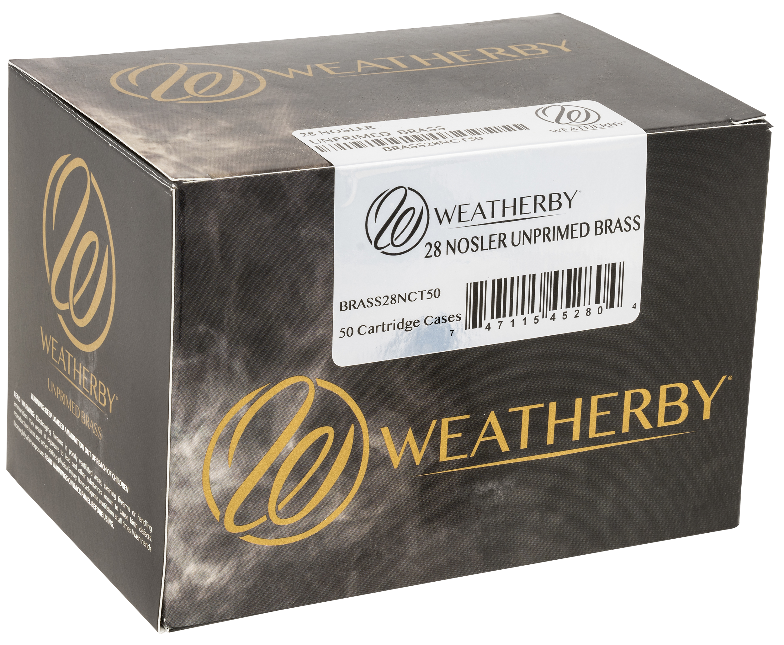 WTHBY BRASS28NCT50 UP BRASS 28 NOSLER 50