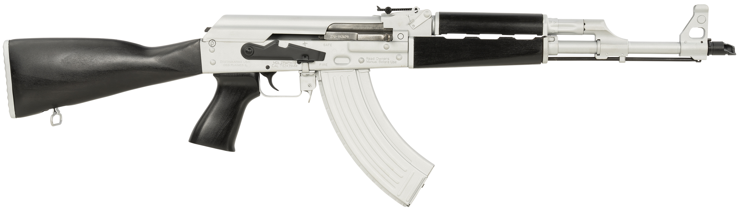 ZASTAVA ZR7762CSB ZPAPM70 762 RFL SILVR CERAKOT