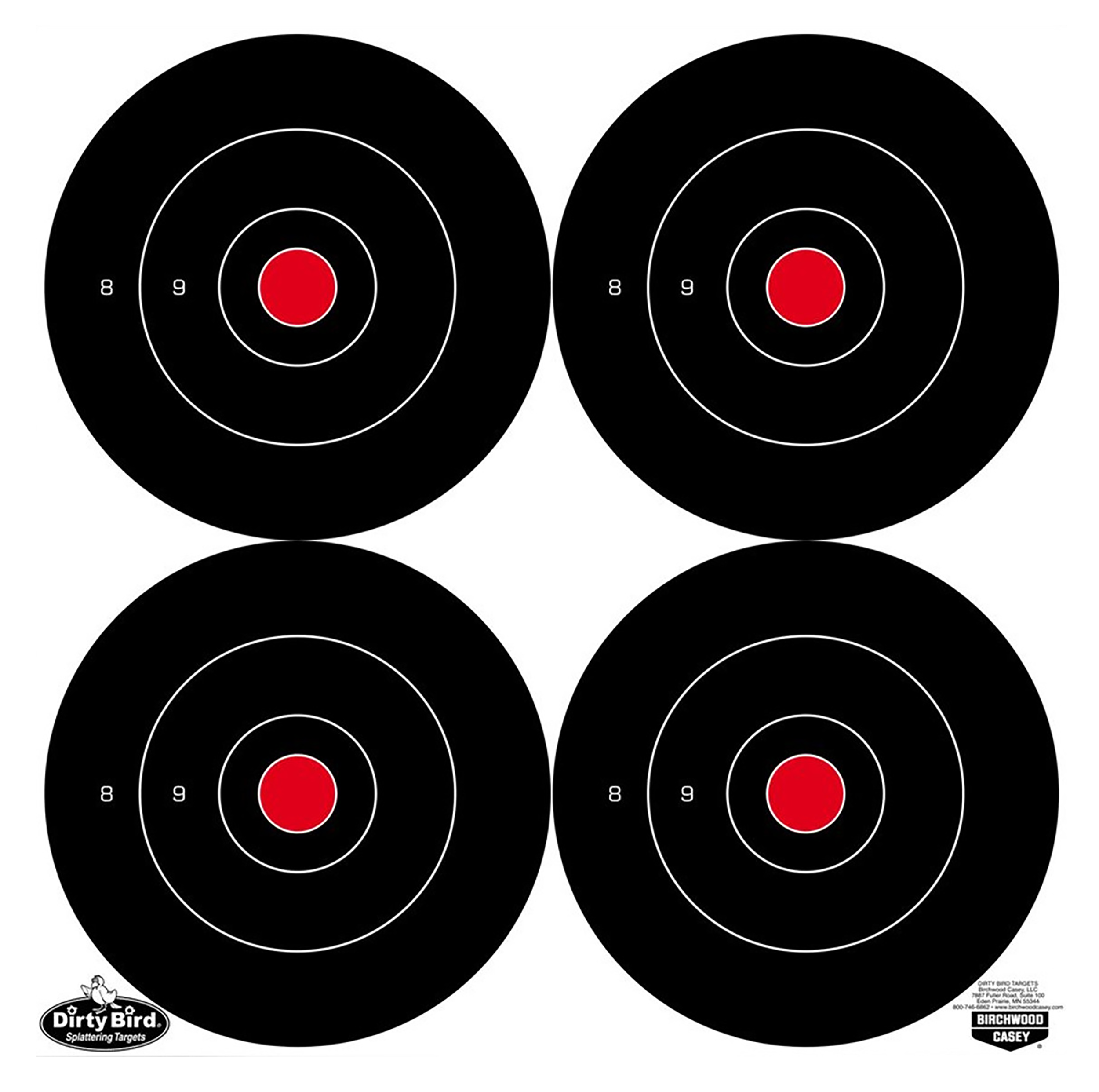 Birchwood Casey Dirty Bird 5.50" Bullseye Tagboard Hanging Target - 12 Pack