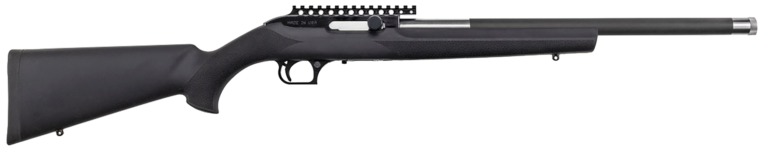 Magnum Research SBA17HMH Magnum Lite 17 HMR 19" Black Steel Threaded Barrel, Black Fixed Hogue OverMolded Stock