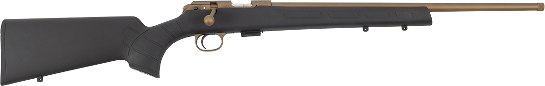 CZ-USA 02394 CZ 457 American 22 LR 5+1 20" Bronze Cerakote Steel Threaded Barrel, American Style Black Synthetic Stock