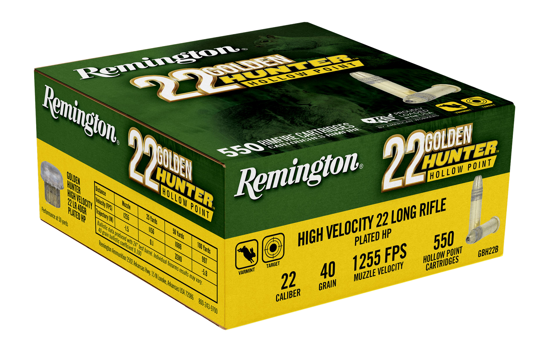 REM R21253 22LR 40 PHP 550/12