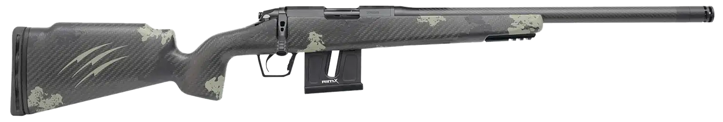 Fierce Firearms FRR22LR18BF Carbon Razor 22 LR 10+1 18" Black Cerakote C3 Carbon Fiber Threaded Barrel, Black Cerakote Drilled & Tapped Steel Receiver, LR Raised Negative Comb Forest Camo Carbon Fiber