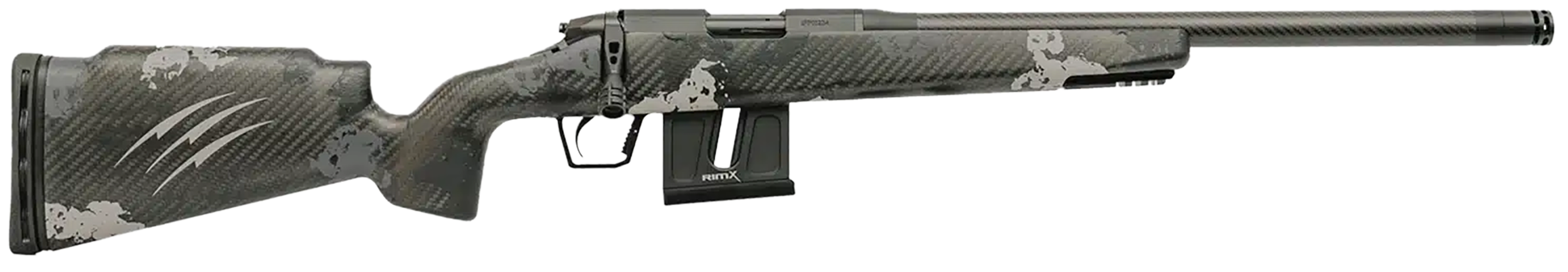 Fierce Firearms FRR22LR18BP Carbon Razor 22 LR 10+1 18" Black Cerakote C3 Carbon Fiber Threaded Barrel, Black Cerakote Drilled & Tapped Steel Receiver, LR Raised Negative Comb Phantom Camo Carbon Fibe