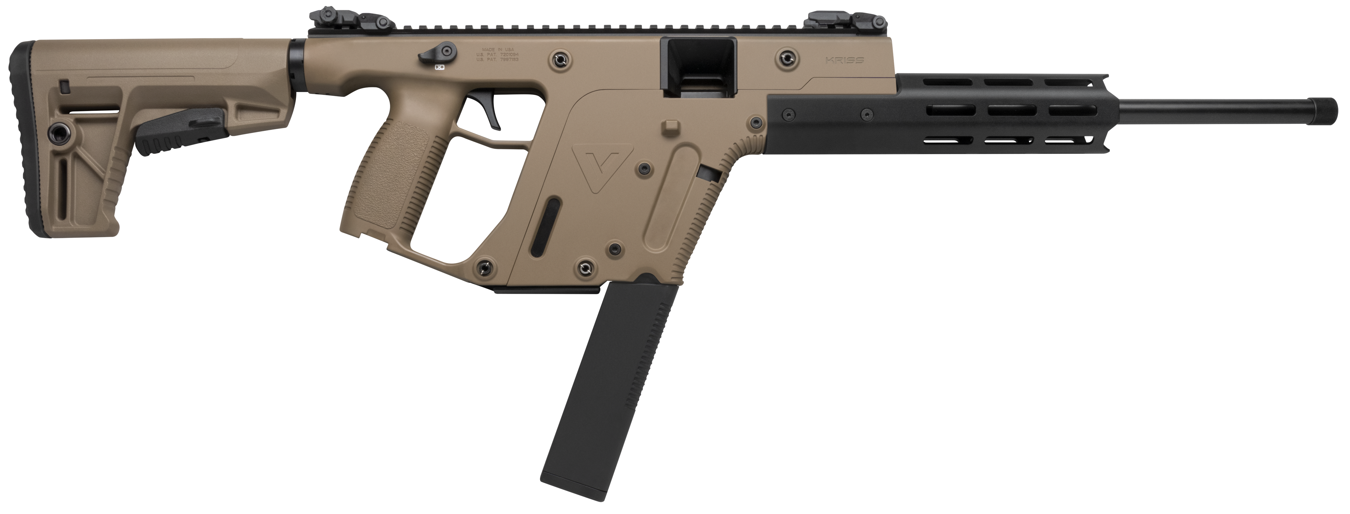Kriss USA KV22CFD03 Vector CRB Gen2 Full Size 22 LR 30+1 16" Black Nitride Threaded Barrel, Flat Dark Earth Picatinny Rail Aluminum Receiver, M-LOK Handguard, Flat Dark Earth 6 Position Synthetic Stoc