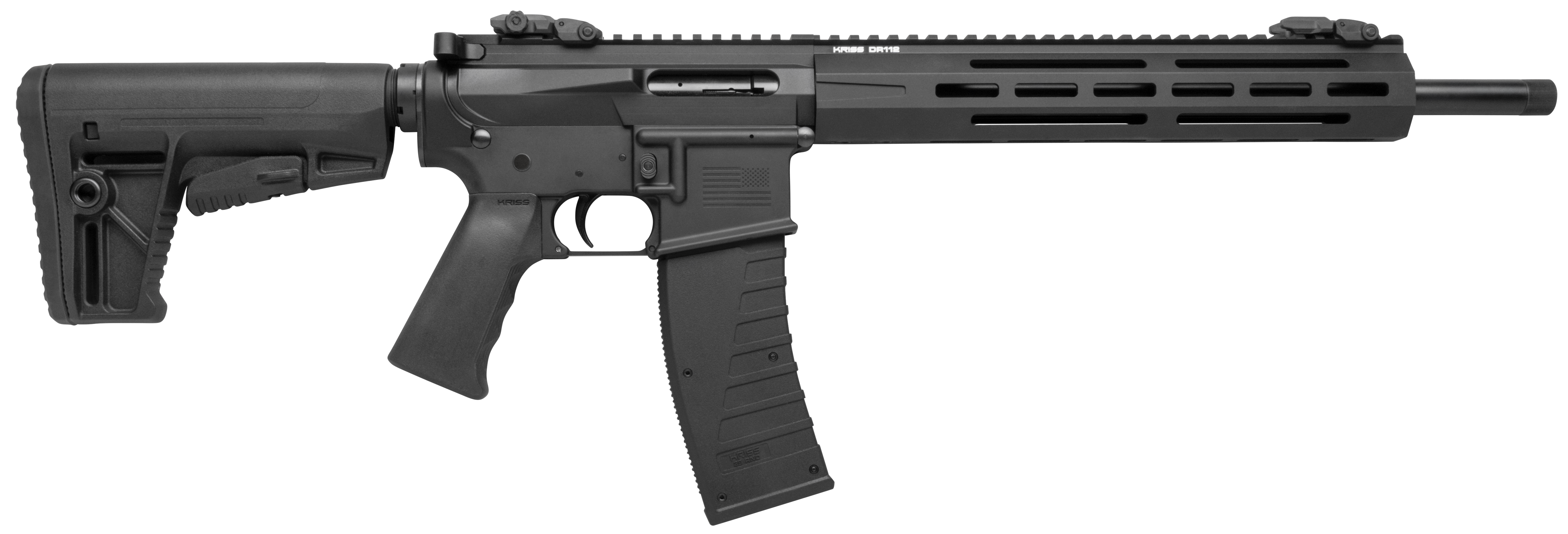 Kriss USA DM22CBL10 DMK22C Full Size 22 LR 15+1 16.50" Black Nitride Threaded Barrel, Black Aluminum Receiver w/Picatinny Rail, M-LOK Handguard, Black 6 Position Synthetic Stock, Black Polymer Grip