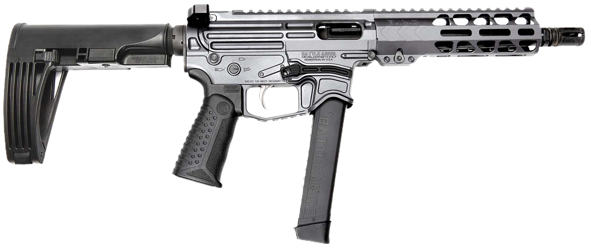 Battle Arms Development XIPHOS004 9mm Luger 30+1 8.50in Black Barrel, M-LOK