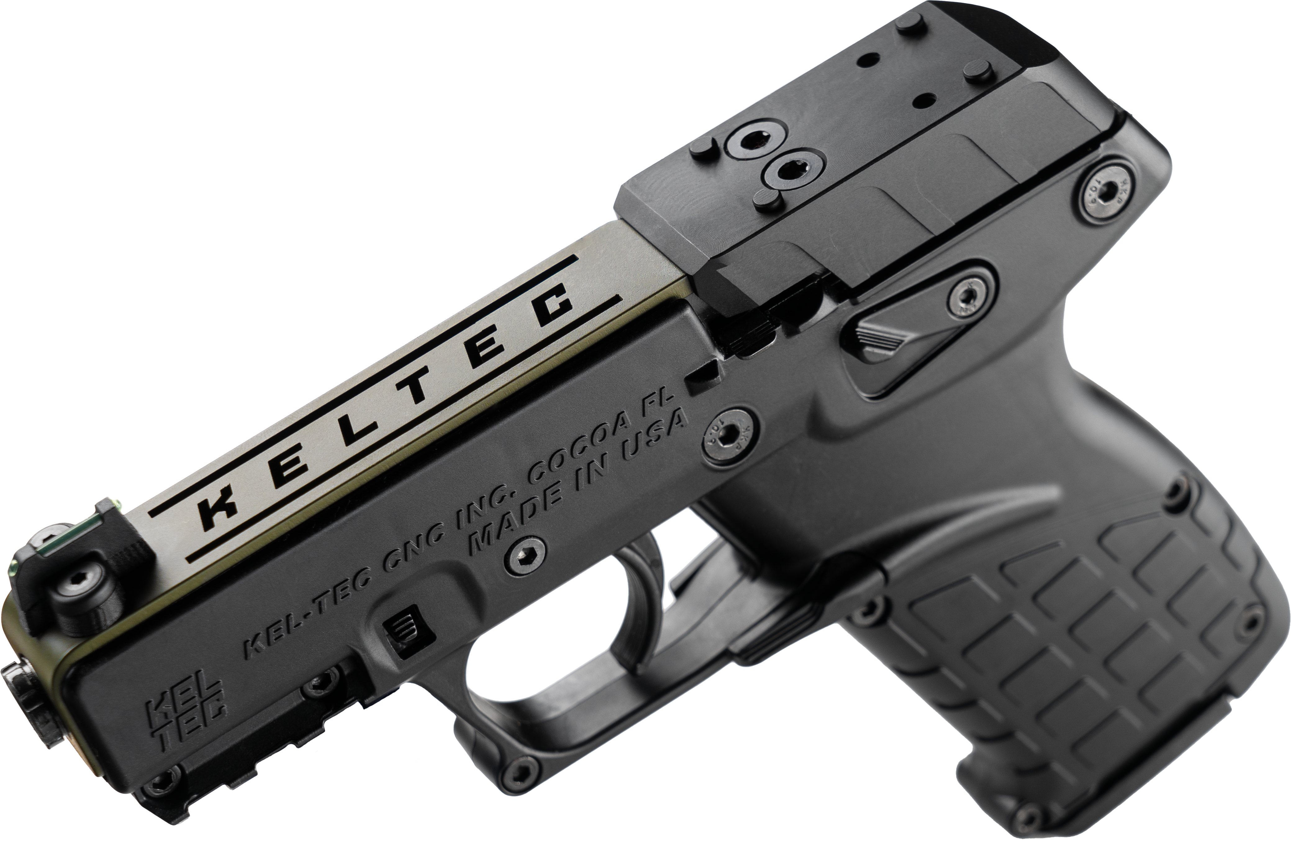 KEL P17BBLKORGRNS 22LR 3.8 16R OR GRN SLIDE