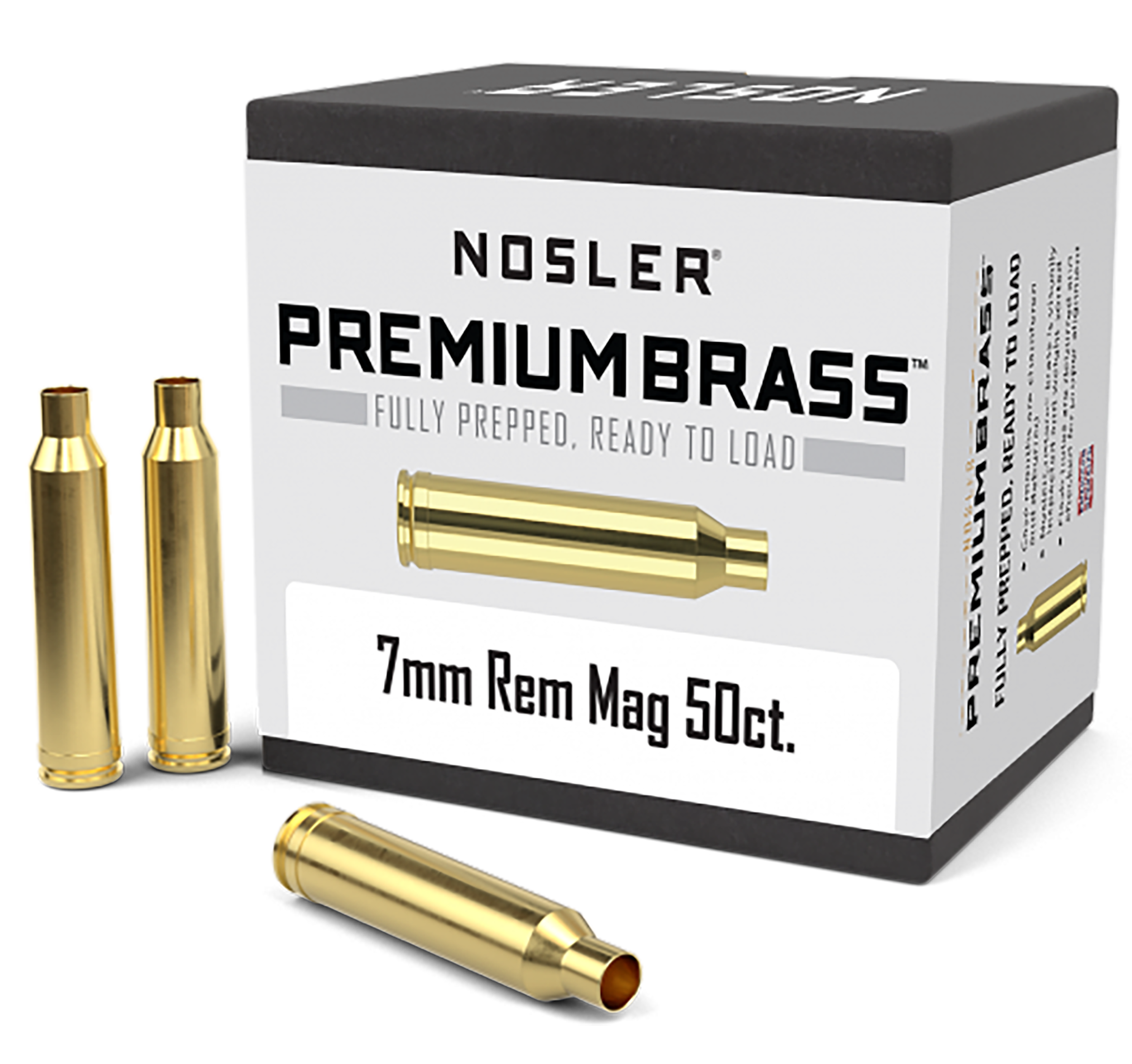 NOS 10185 CUSTOM BRASS 7MM REM MAG 50