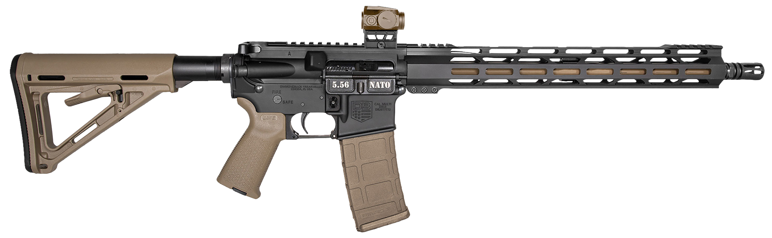 DIA DB175AK222 5.56 DB15 16 ML W/VRDAN BLK/FDE