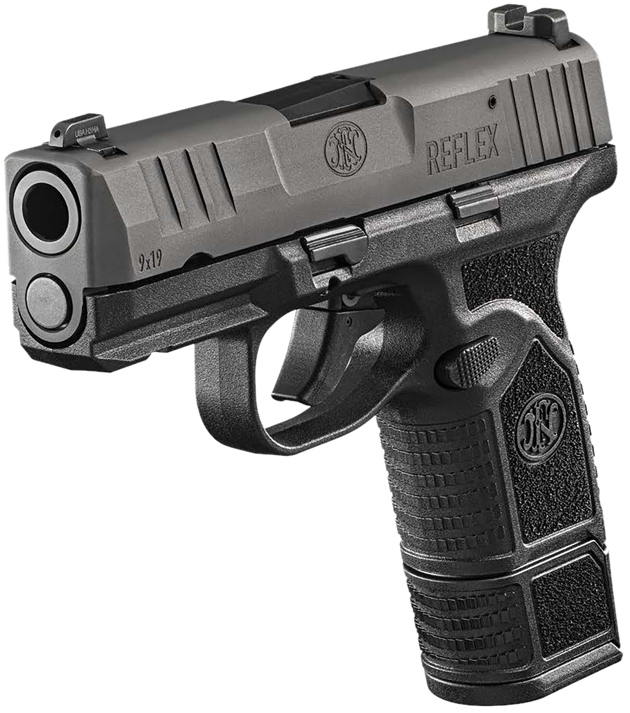 FN 66-101416 REFLEX 9MM 3.3 1X11+1X15 MS BLK/BLK