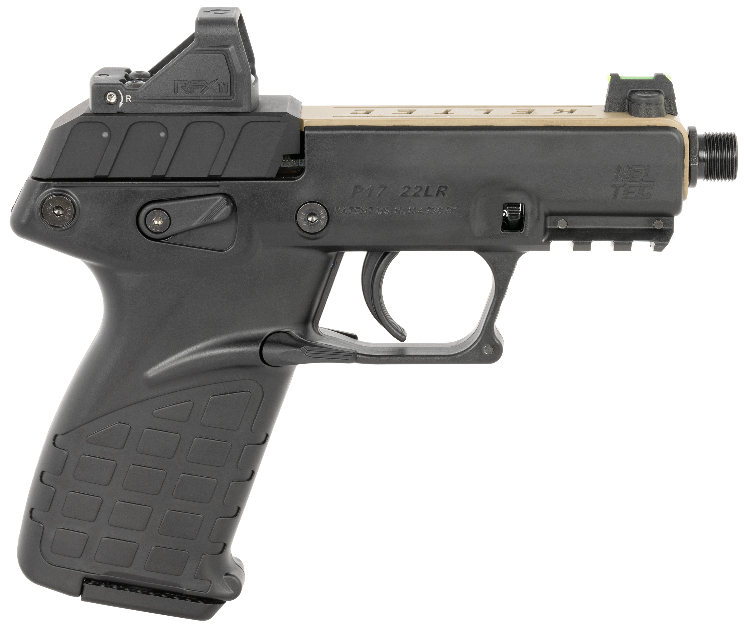KEL P17TANBLKOPTIC 22LR W/OPTIC/HLSTR TAN/BLK