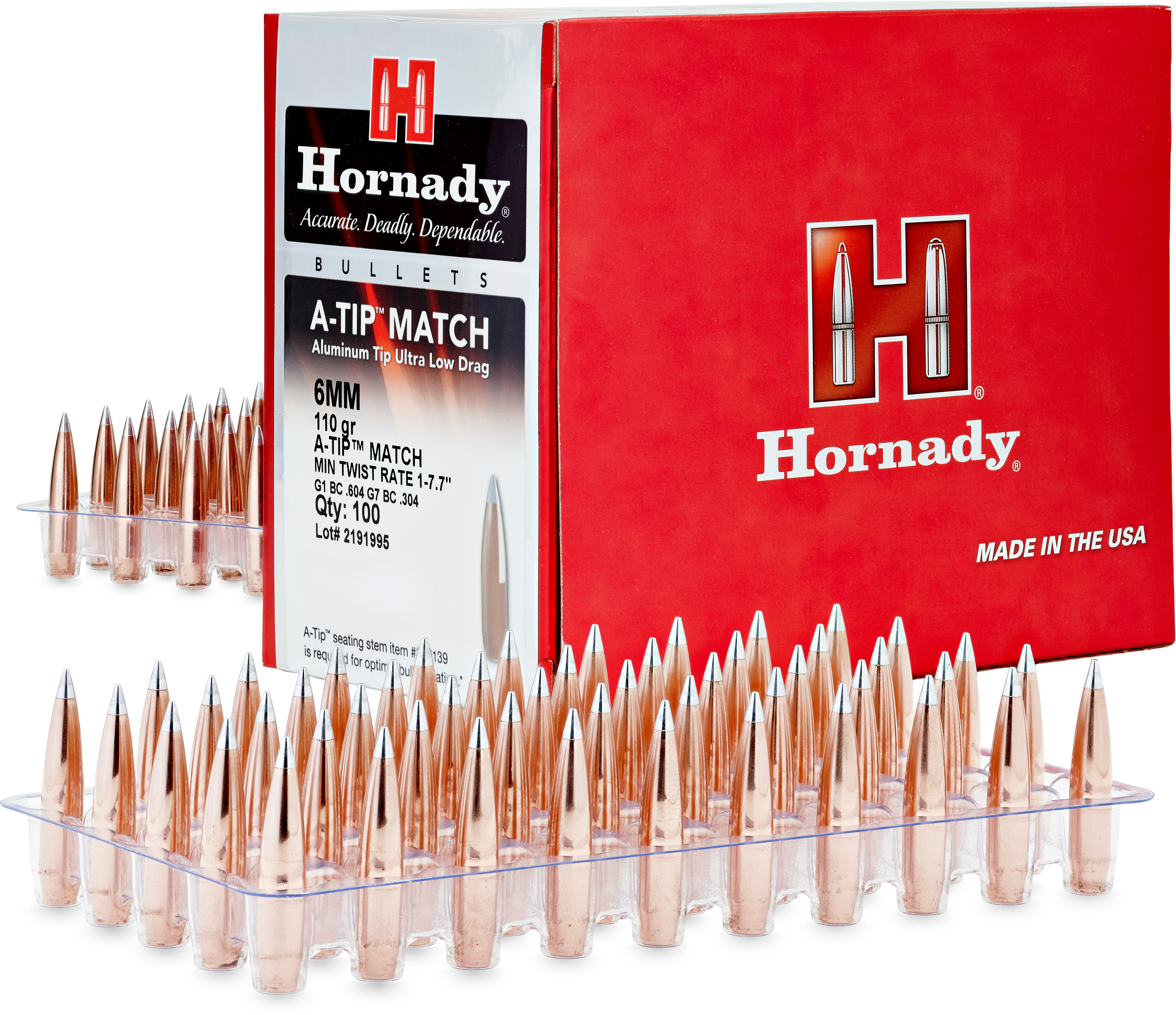 HORN 245312 BULL .243 110 ATIP MATCH 500/6