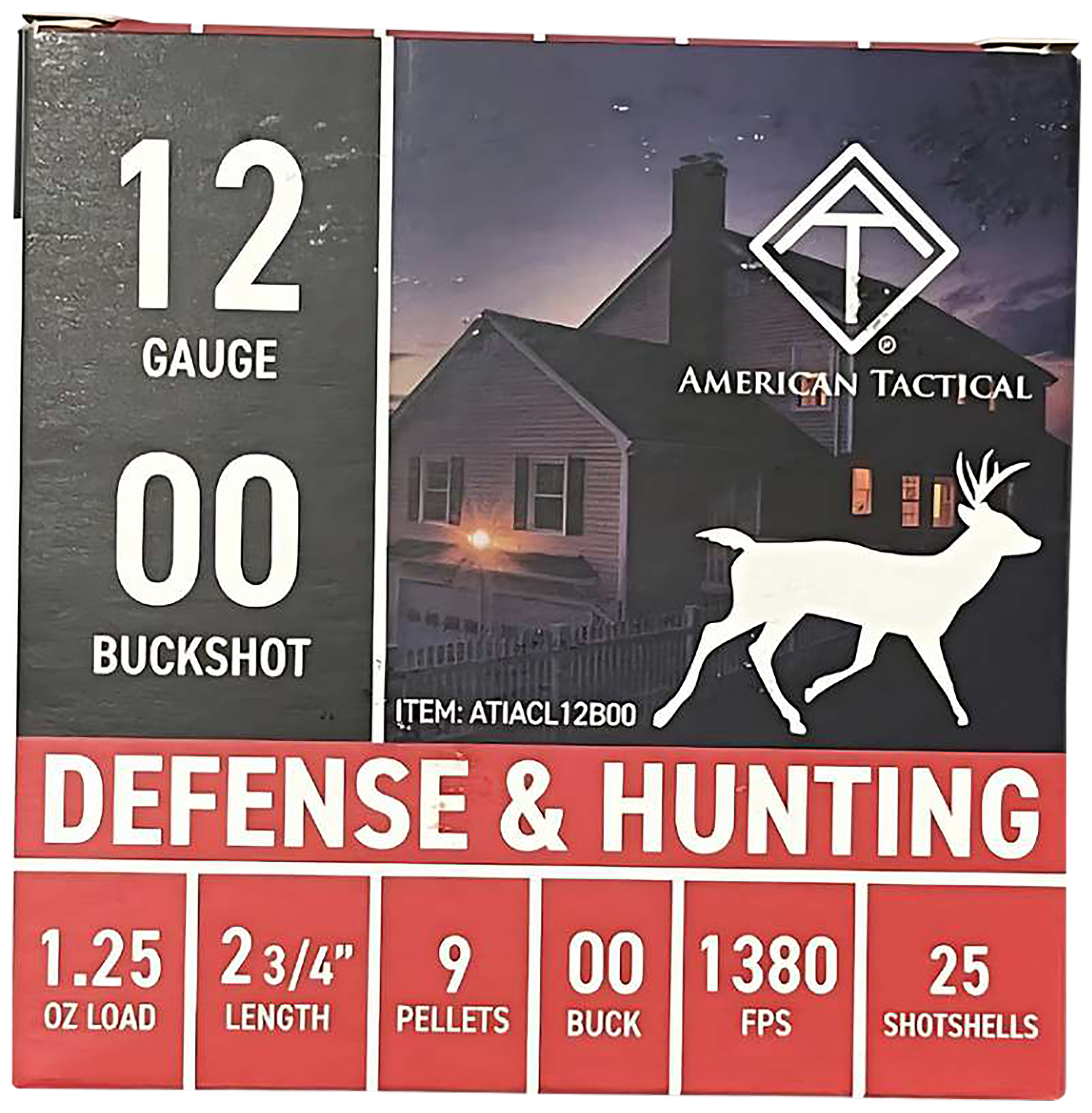 ATI ACL12B00 12G 2.75 BUCK SHOT 00 25/10