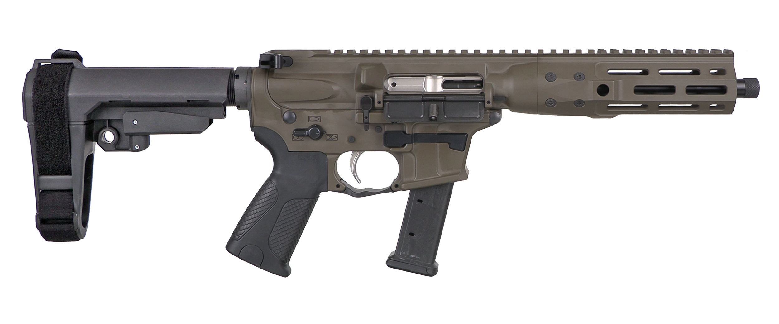 LWRCI ICP9PBC8SBA3 IC-9 9MM 8.5 BRN BRACE
