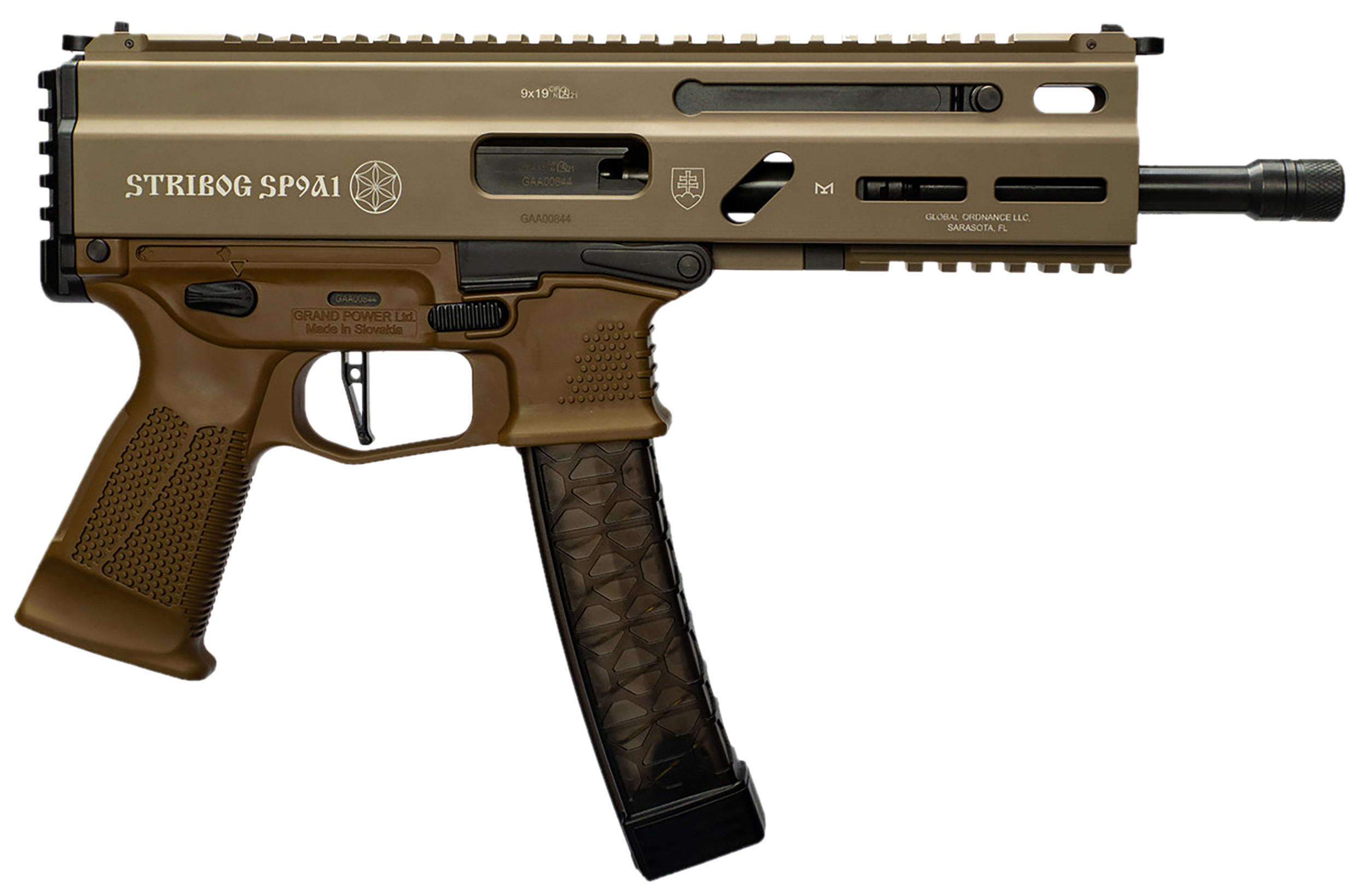 GP 197892004763 STRIBOG SP9A1 9M PST 8" FDE