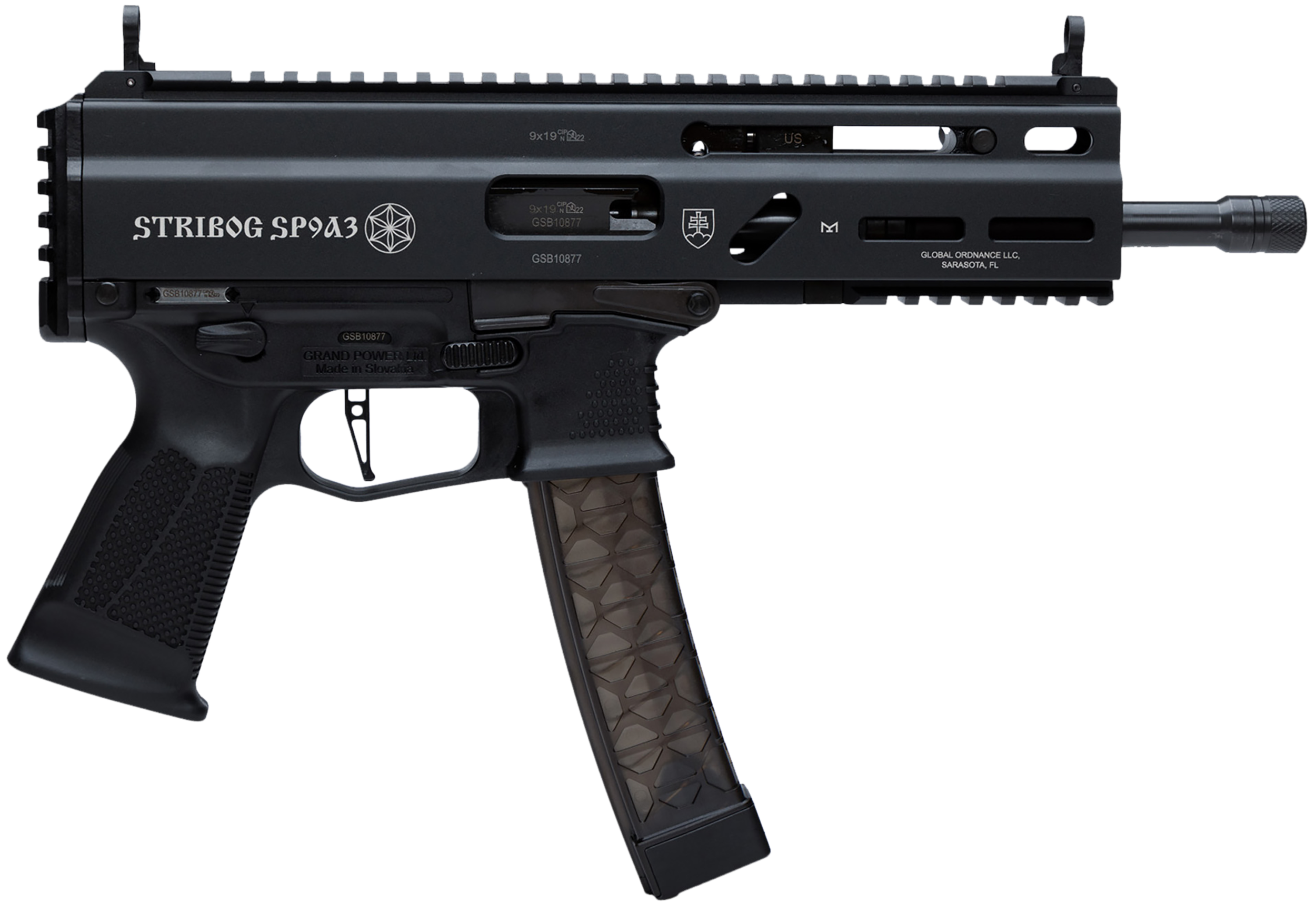 GP 8588005808538 STRIBOG SP9A3 9M PST 8" BLK