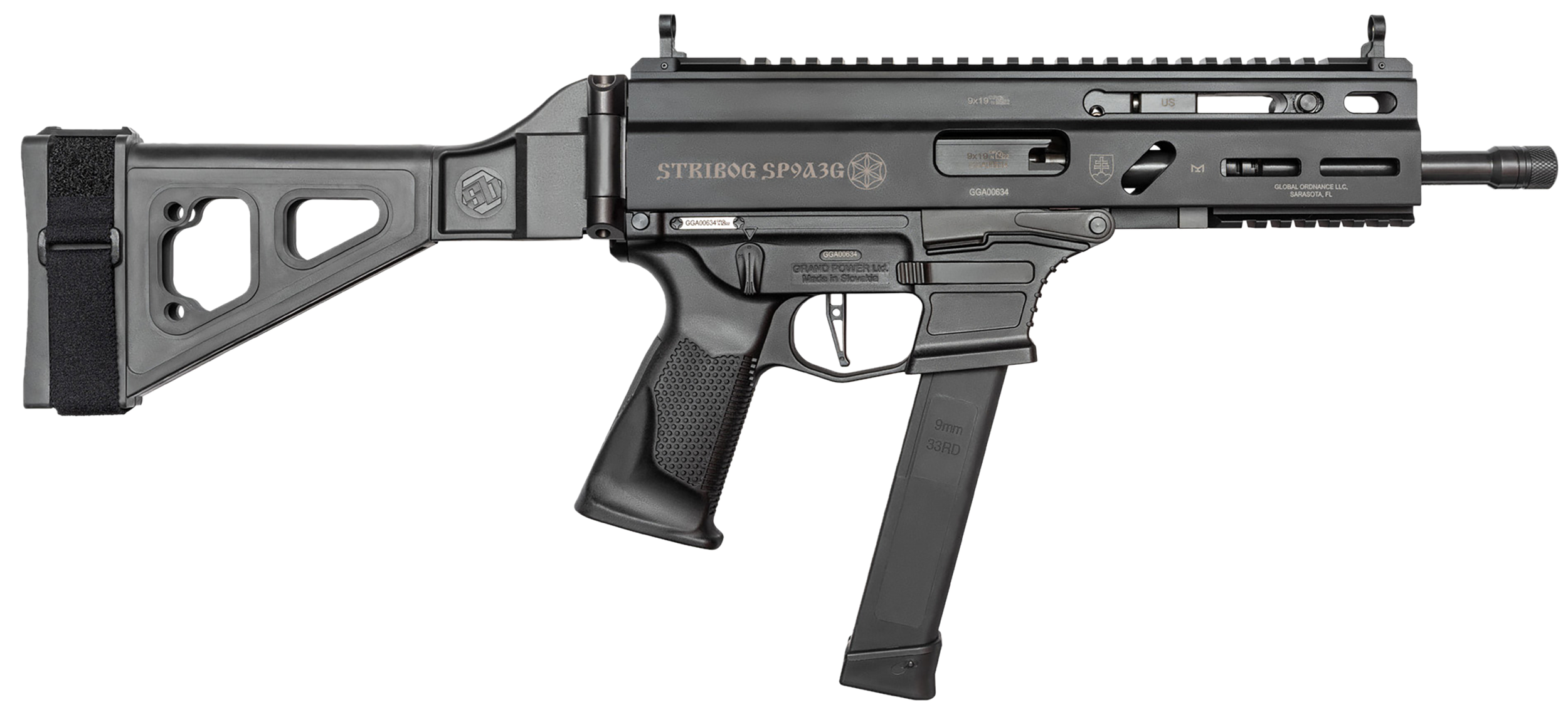 GP 810091152850 STRIBOG SP9A3G 9MM PSTL SBT BRCE