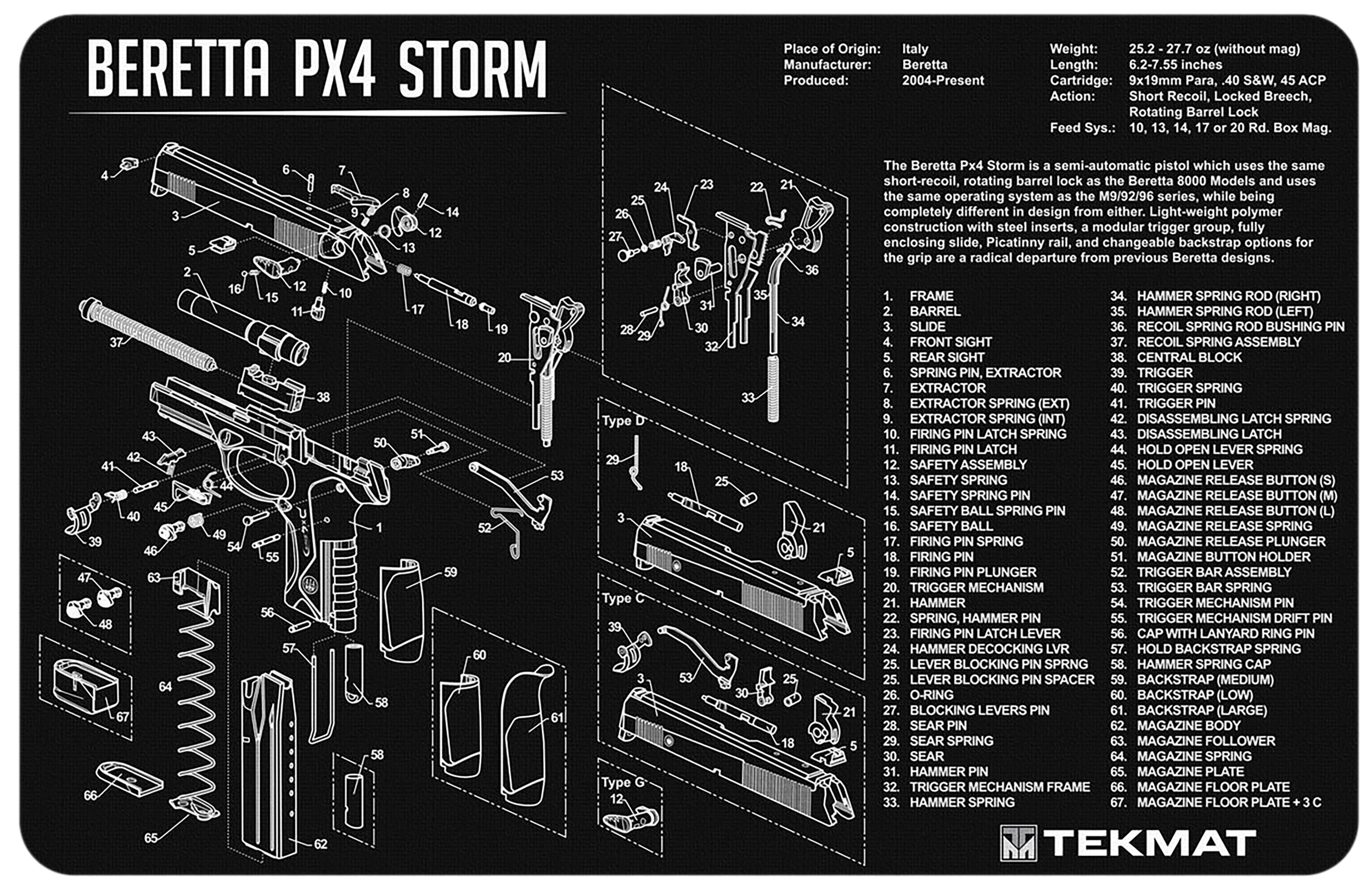 TEKMAT TEK-R17-BER-PX4 17X11 BER PX 4 STORM