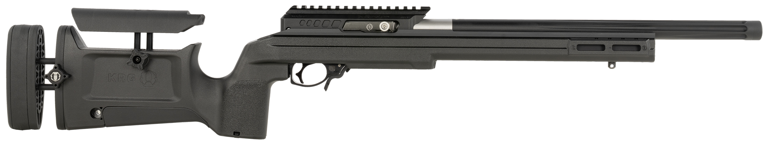 Tactical Solutions AHD2MBXKBLK X-Ring VR Gen2 22 LR 16.50" Matte Black Fluted Threaded Barrel, Matte Black Aluminum Receiver w/Picatinny Rail, Black Stock