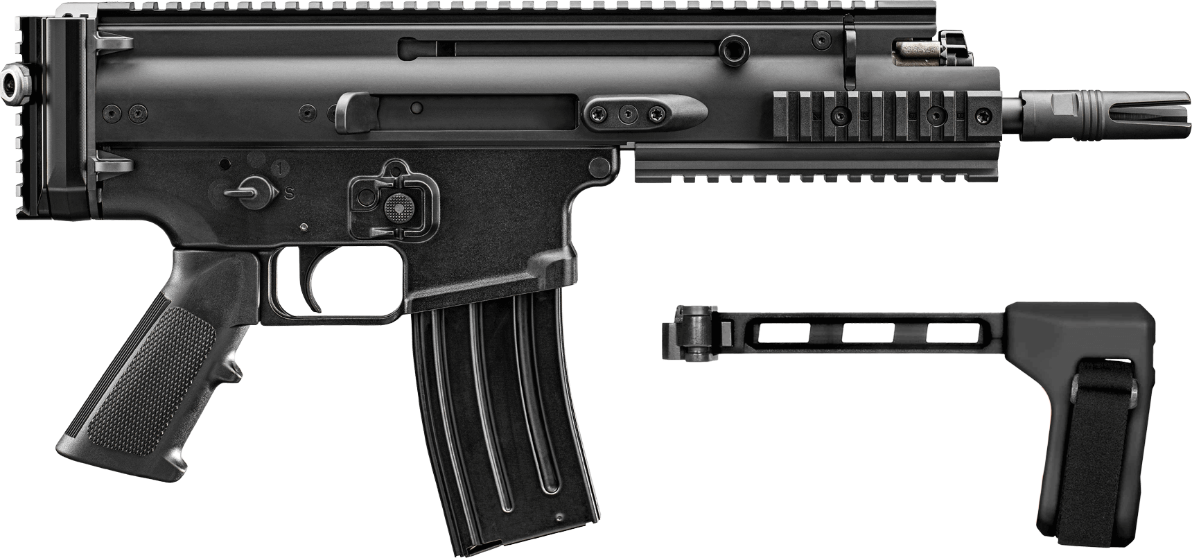FN 38-101884 SCAR 15P SBT BRACE 5.56 BLK 10R