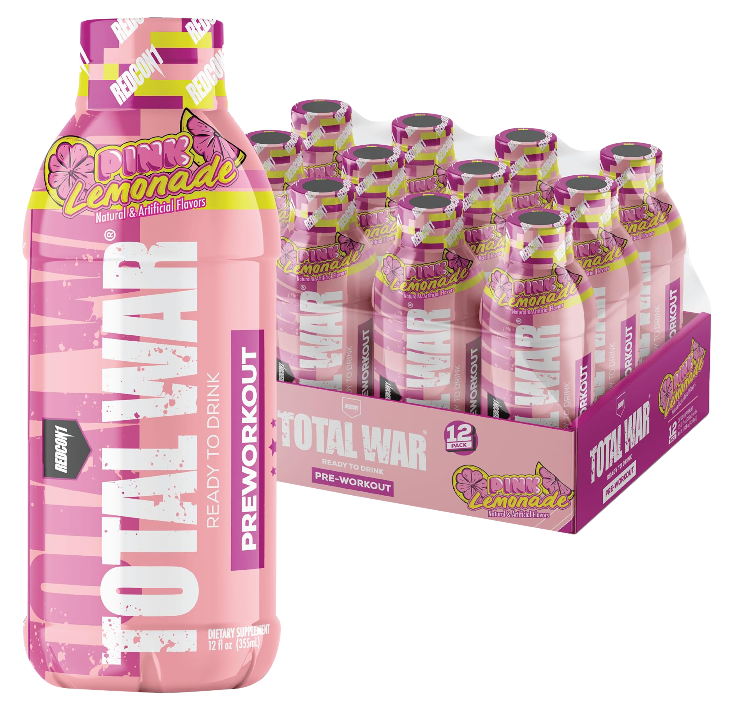 REDCON1 RC1TWRTDPL12 TOTALWAR RDY2DRINK PINK LEM