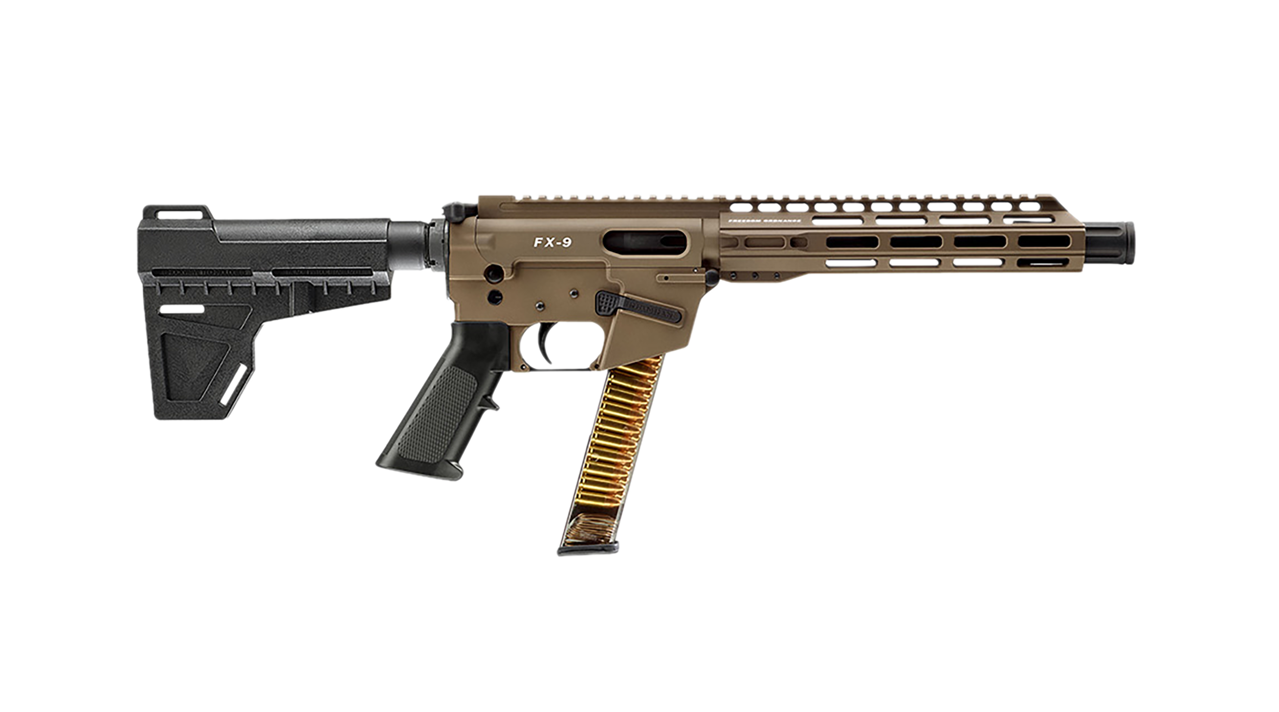FREEDOM ORDNANCE FX9P10-FDE 9MM 10"KAK 31R FDE