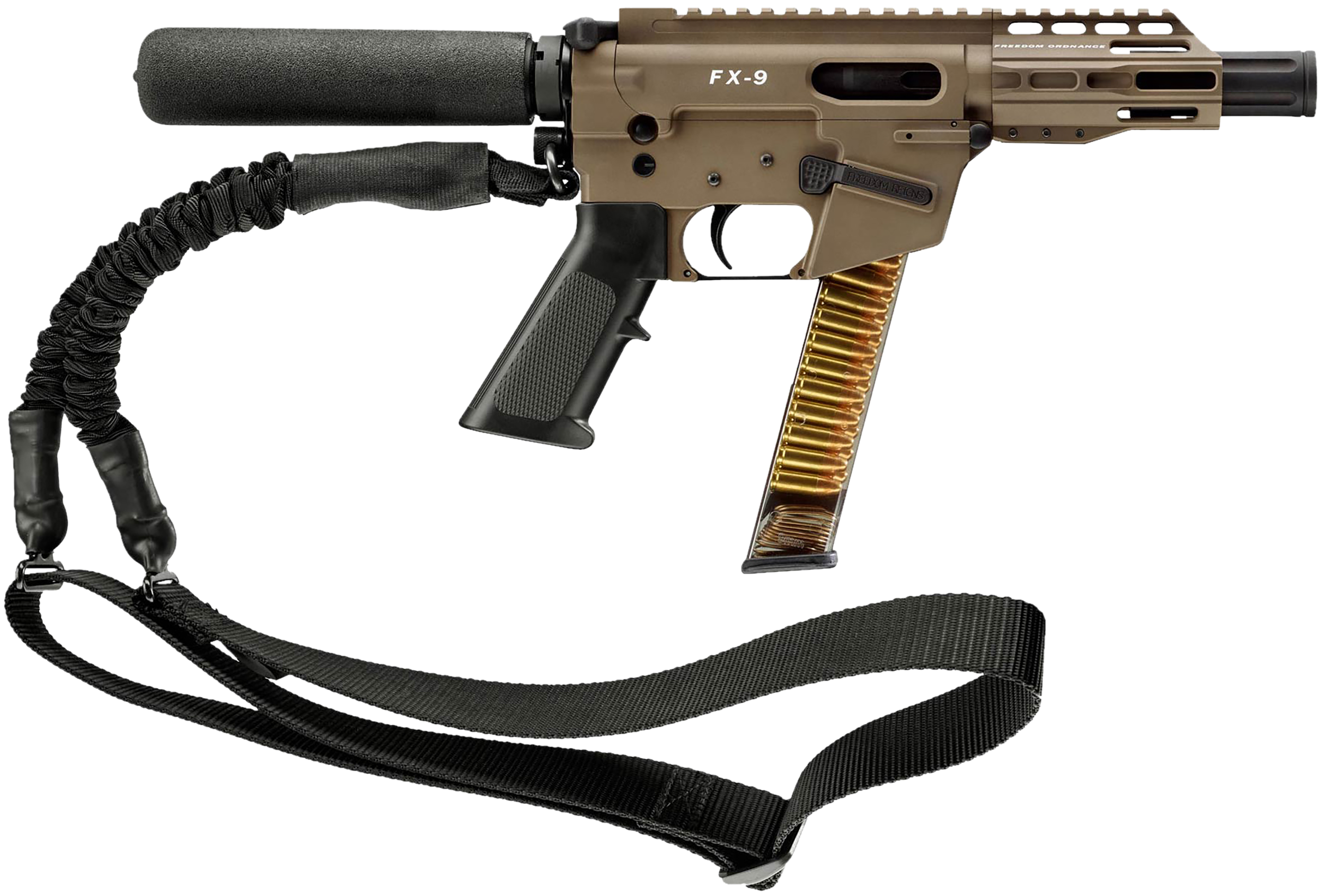 FREEDOM ORDNANCE FX9P4T-FDE 9MM 4" TUBE 31R FDE