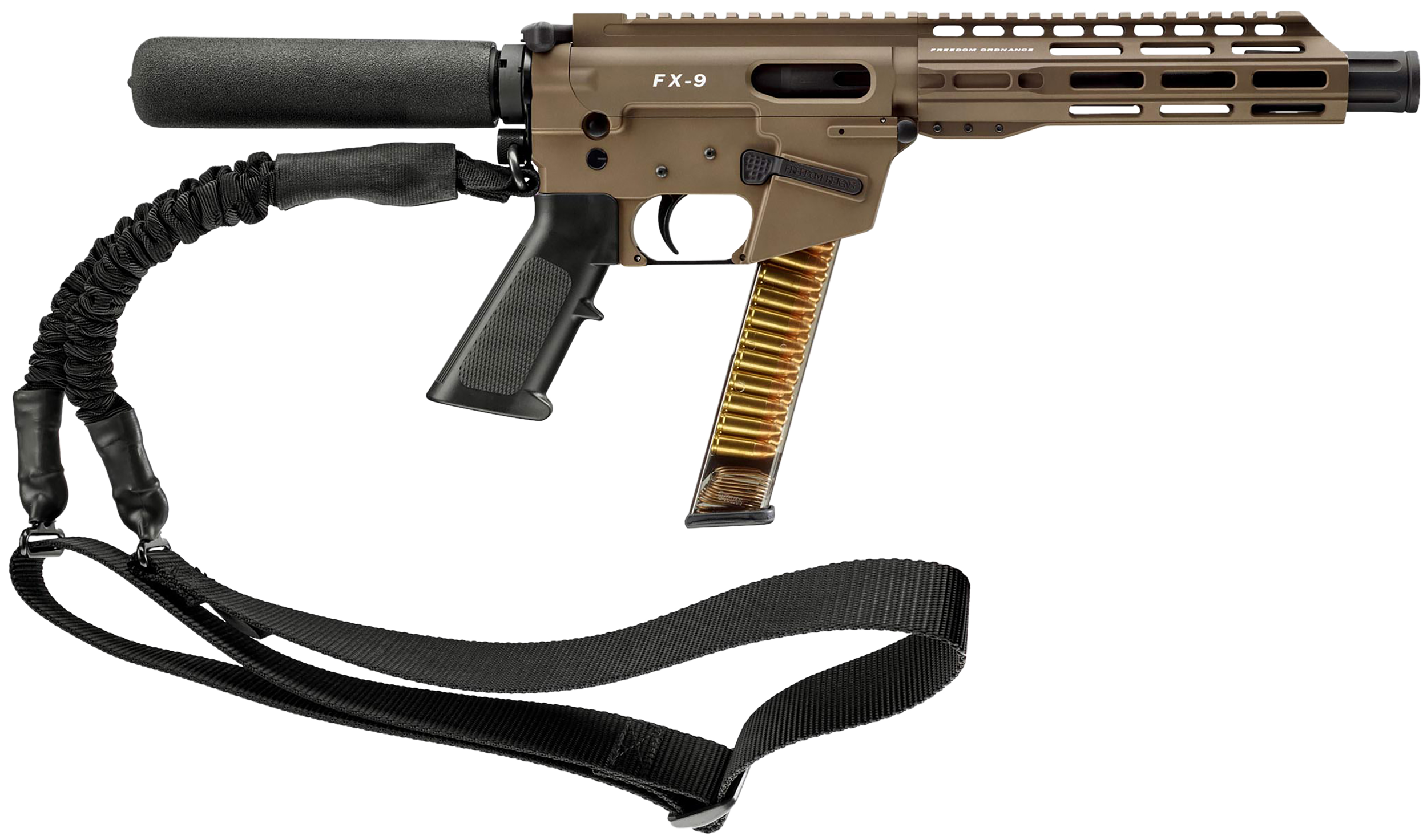 FREEDOM ORDNANCE FX9P8T-FDE 9MM 8" TUBE 31R FDE