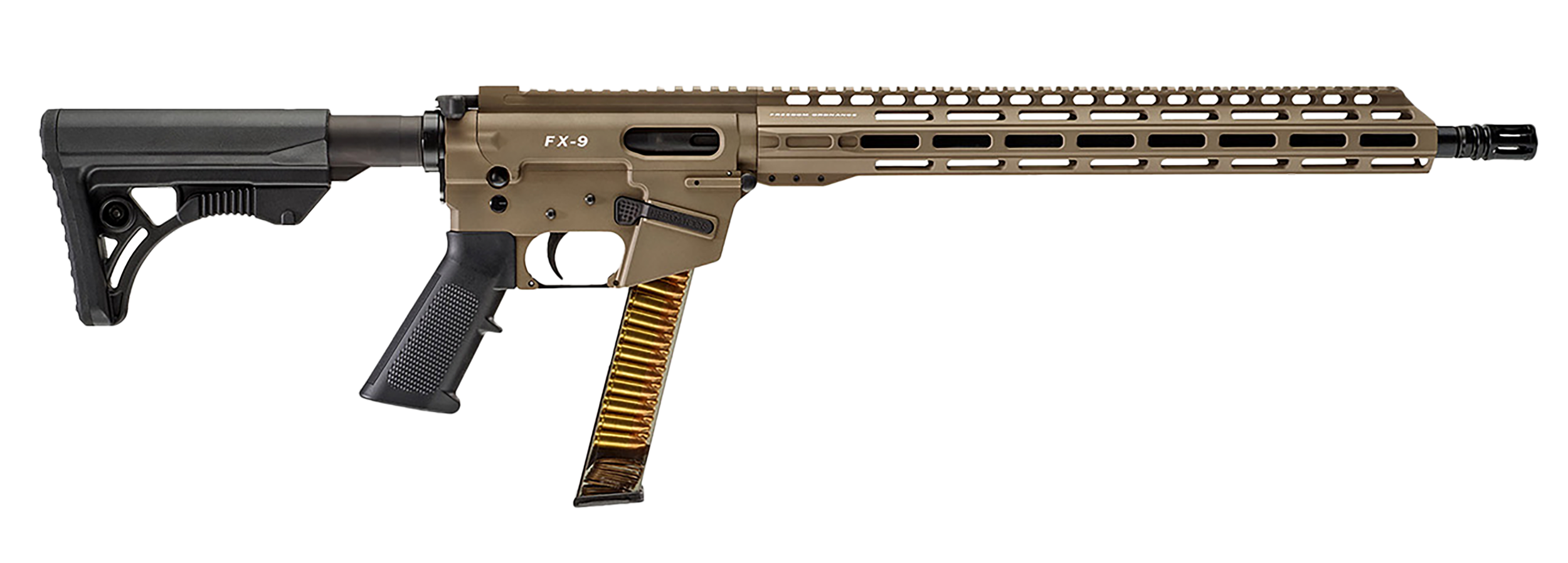 FREEDOM ORDNANCE FX9R16-FDE 9MM 16"LEAPER FDE