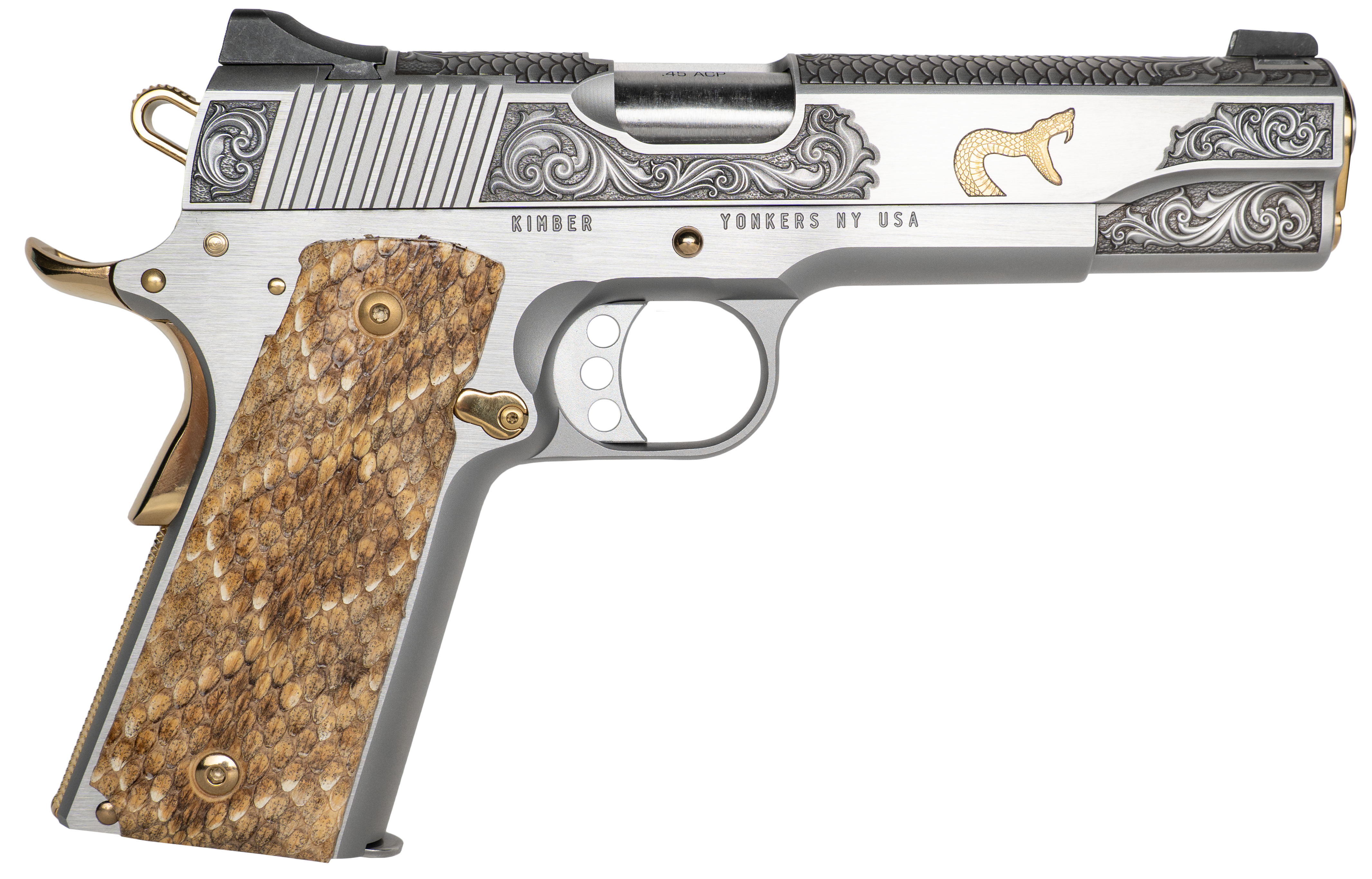 CNC CNCRATTLER KIMBER 1911 45 RATTLESNAKE SKIN