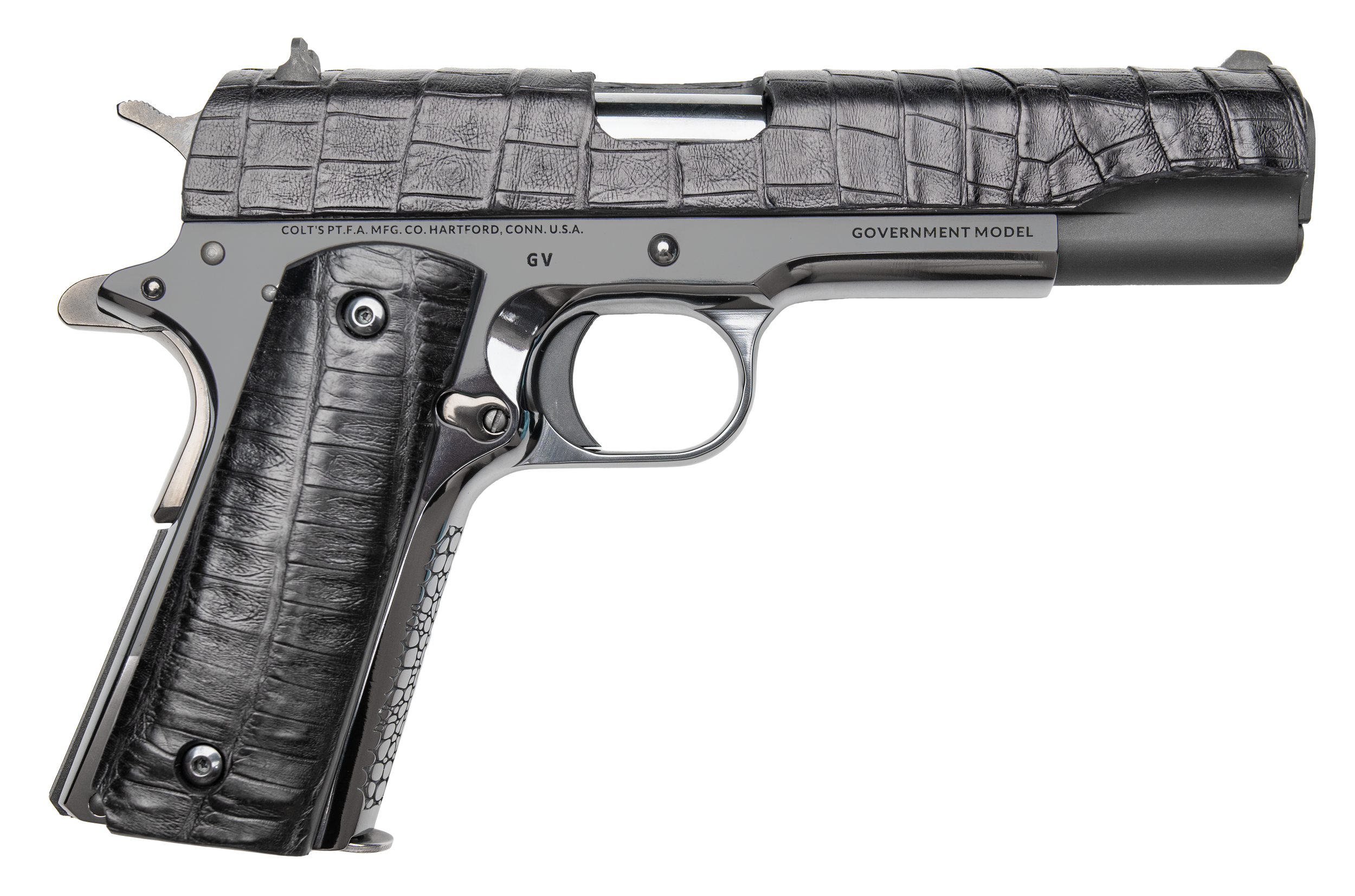 CNC CNCGATOR45 COLT GOV 1911 45 GATOR LEATHER