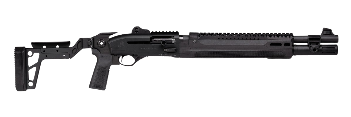Langdon Tactical Tech LTT1301HBCFBLK Beretta 1301 3" 7+1 18.50" Black Heat Shield Barrel, Black Anodized Aluminum Receiver, Black Chisel Folding Synthetic Stock, Beretta Patrol Forend