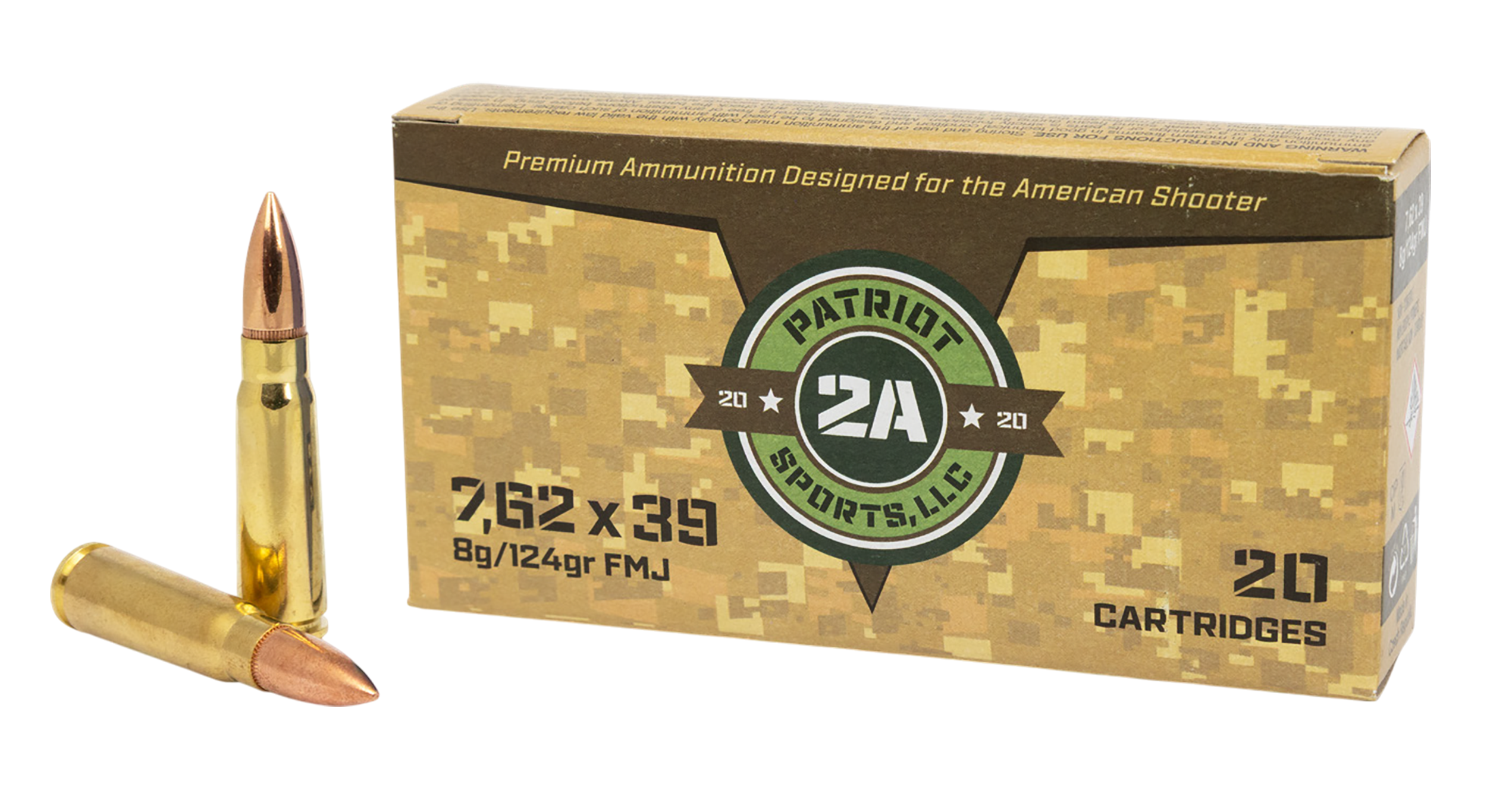 PATRIOT P762124F 762X39 124 FMJ 20/40