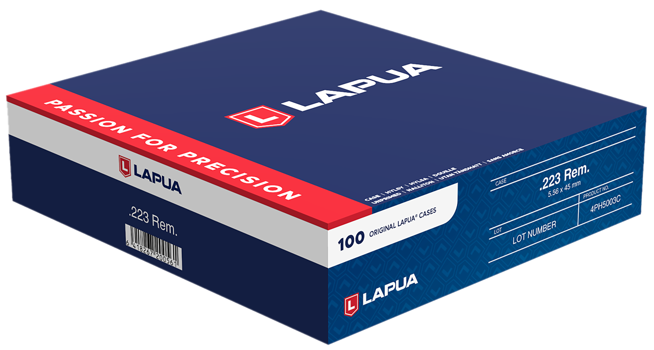 LAPUA 4PH5003C UNP CASE 223 REMINGTON MATCH 100