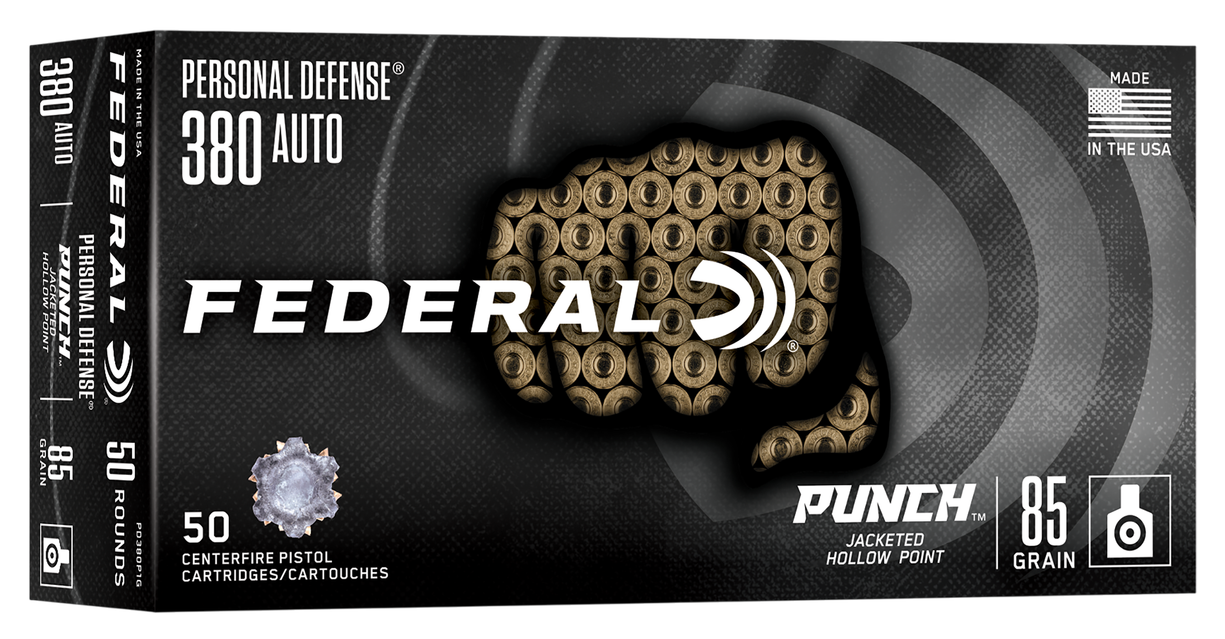 FED PD380P1G 380AUTO 85GR PUNCH JHP 50/10