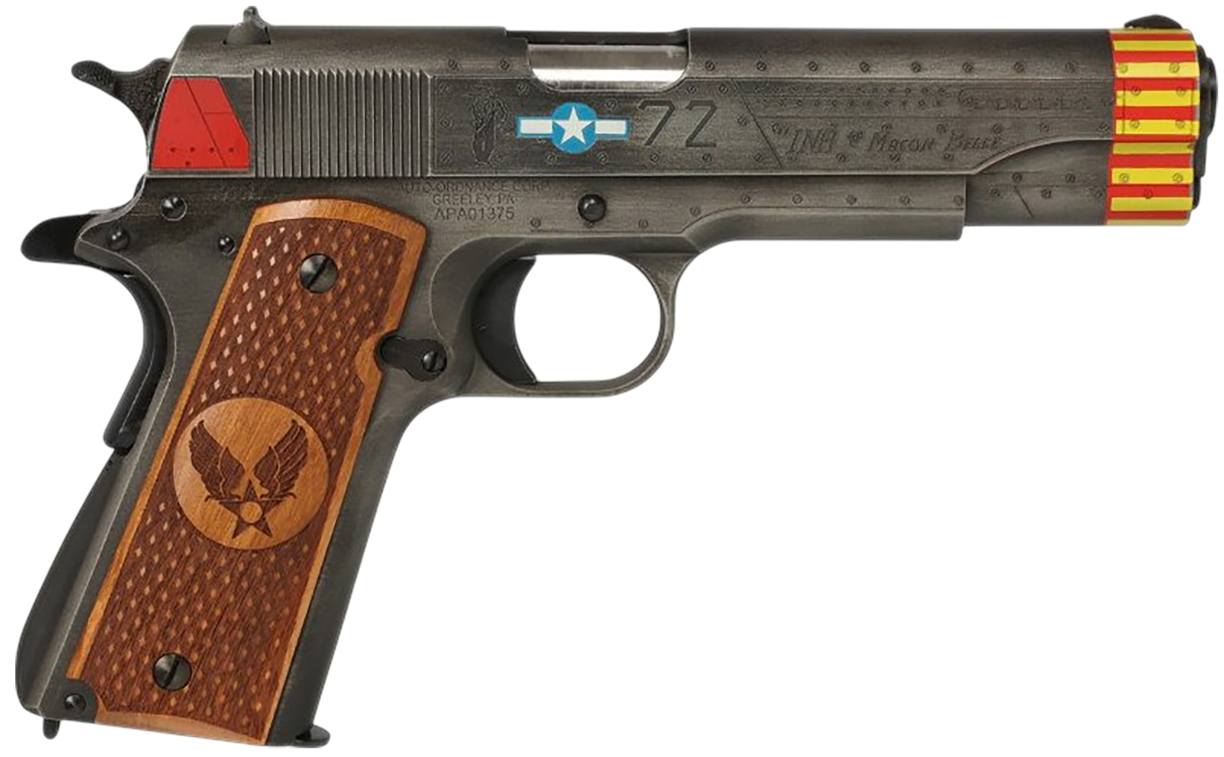 AUTO 1911BKOC18 RED TAILS 45CAL 7R WWII BL/WT