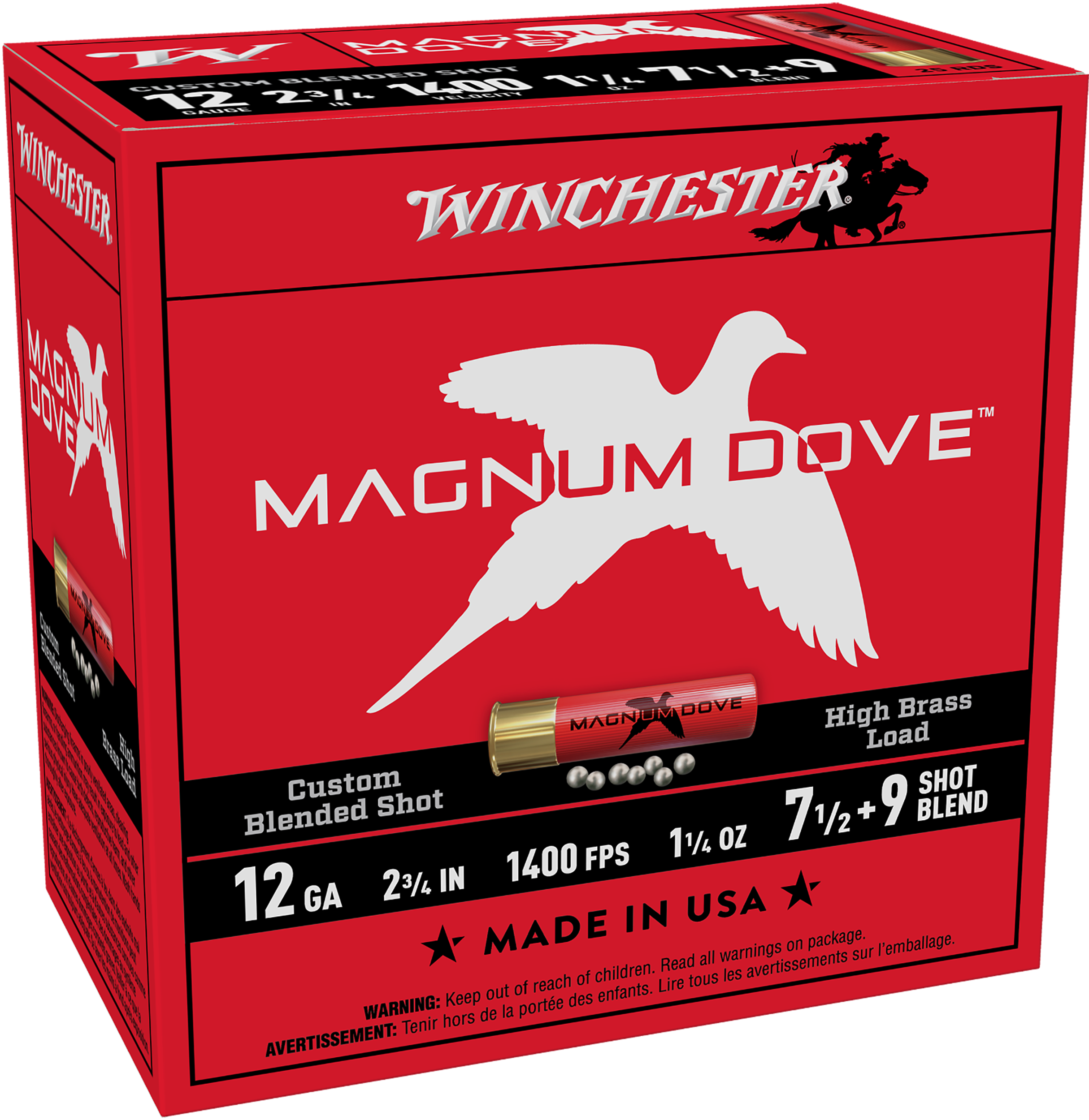 WIN MD1279 MAG DOVE 12G 2-3/4" 1-1/4 7.5&9 25/10