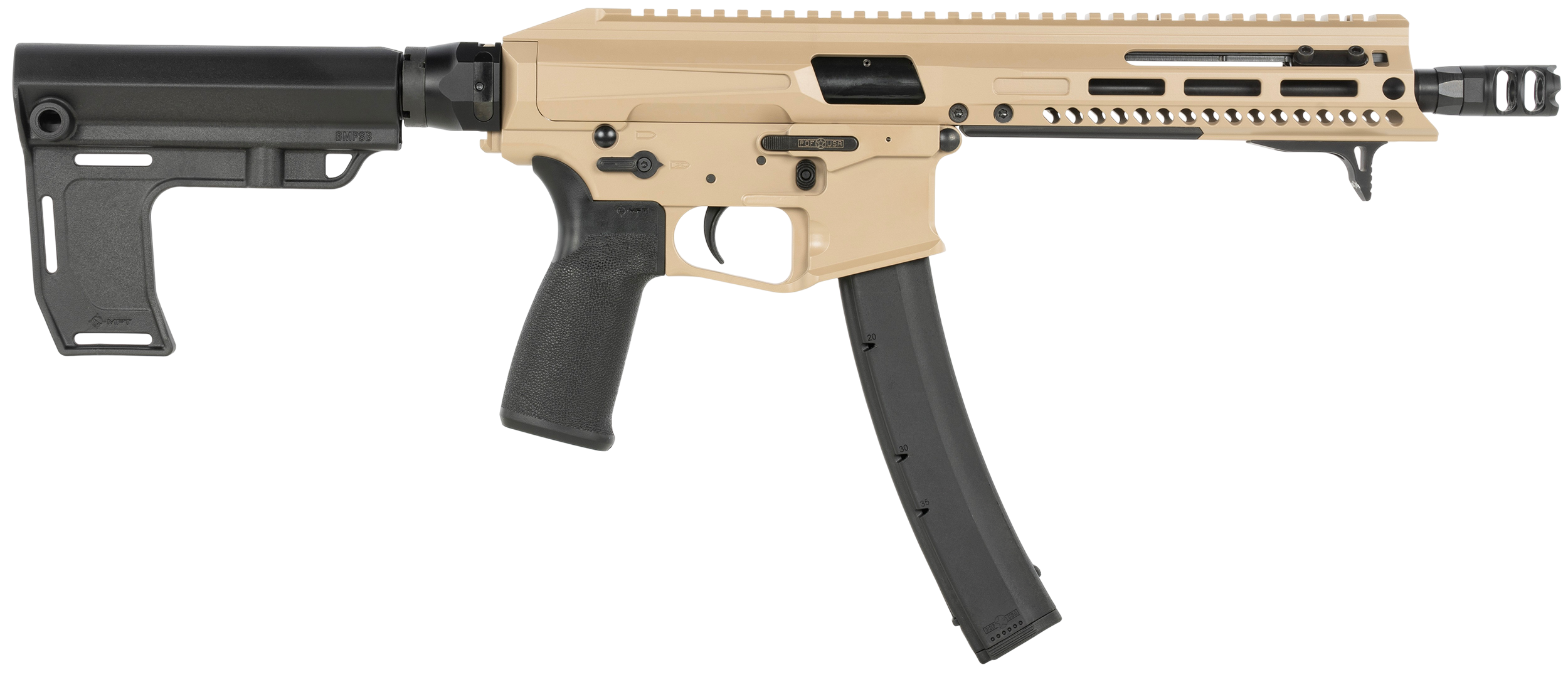 POF 2138 PHOENIX 9MM 8" 35R BRACE FDE