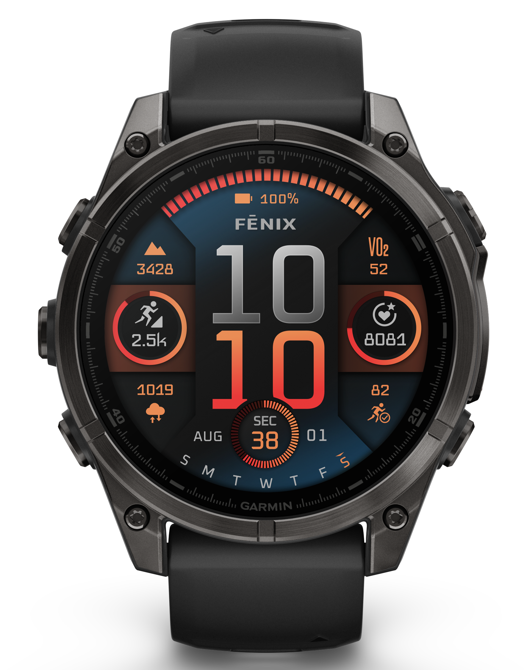 Garmin 010-02904-20 Fenix8 47mm Amoled Spphr/gry