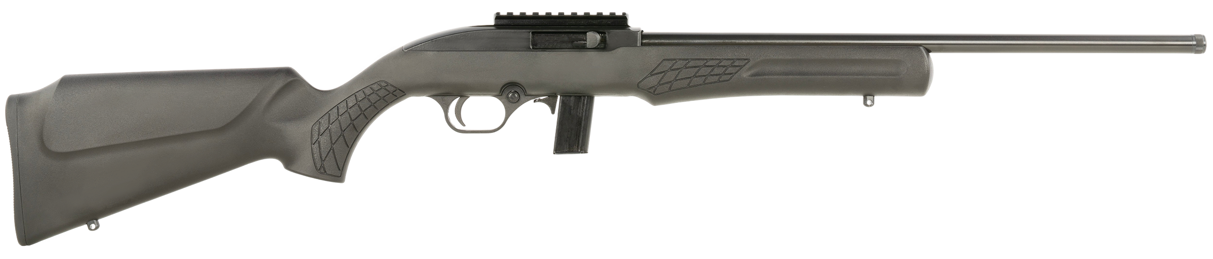 Rossi RS22LP1811-TH RS22 22 LR 10+1 18" Matte Black Threaded Barrel, Matte Black Aluminum Receiver w/Picatinny Rail, Black Monte Carlo Polymer Stock