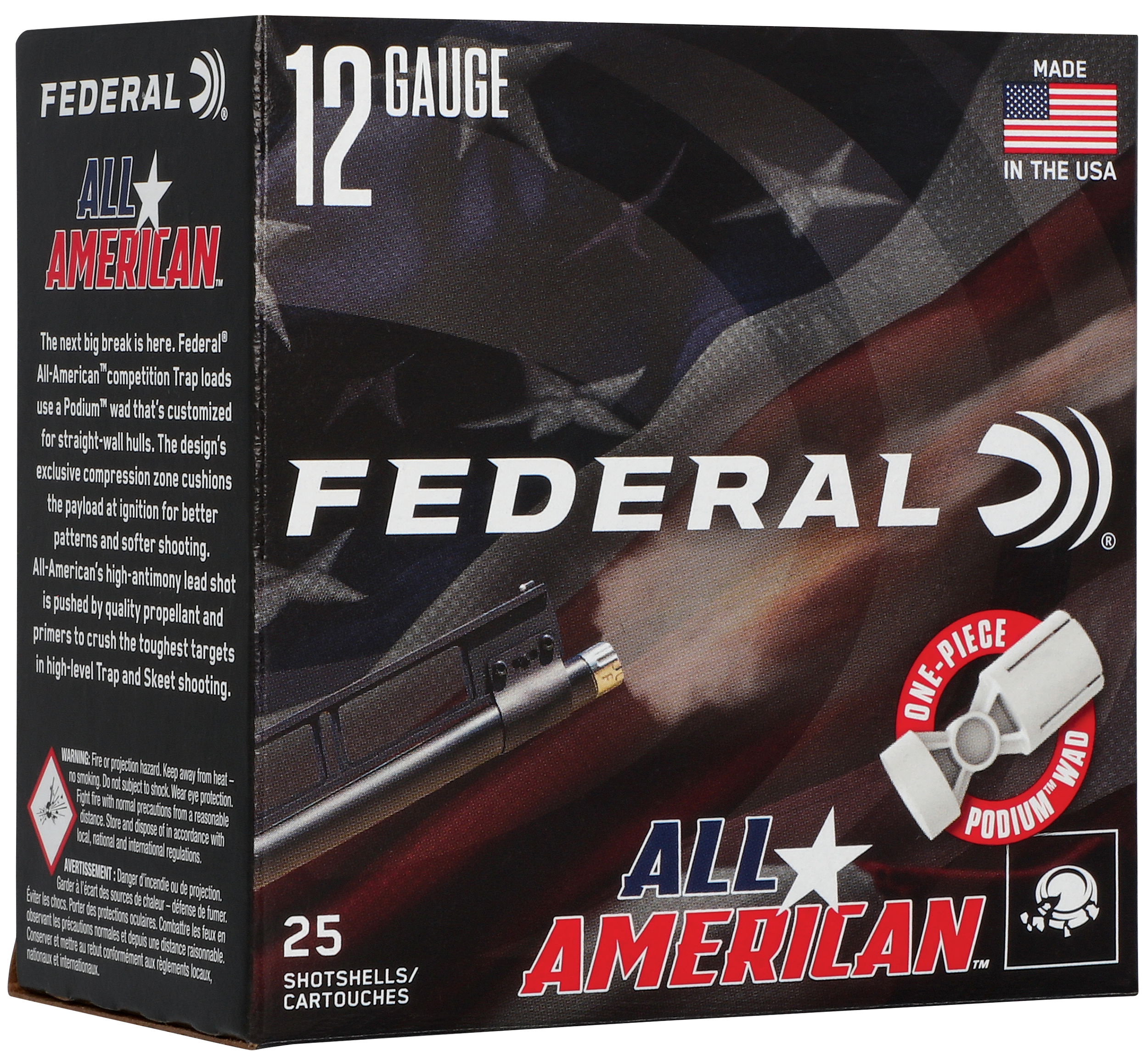 FED FAA12L75 12G 2.75 1-1/8 2.75 DRAM 7.5 25/10
