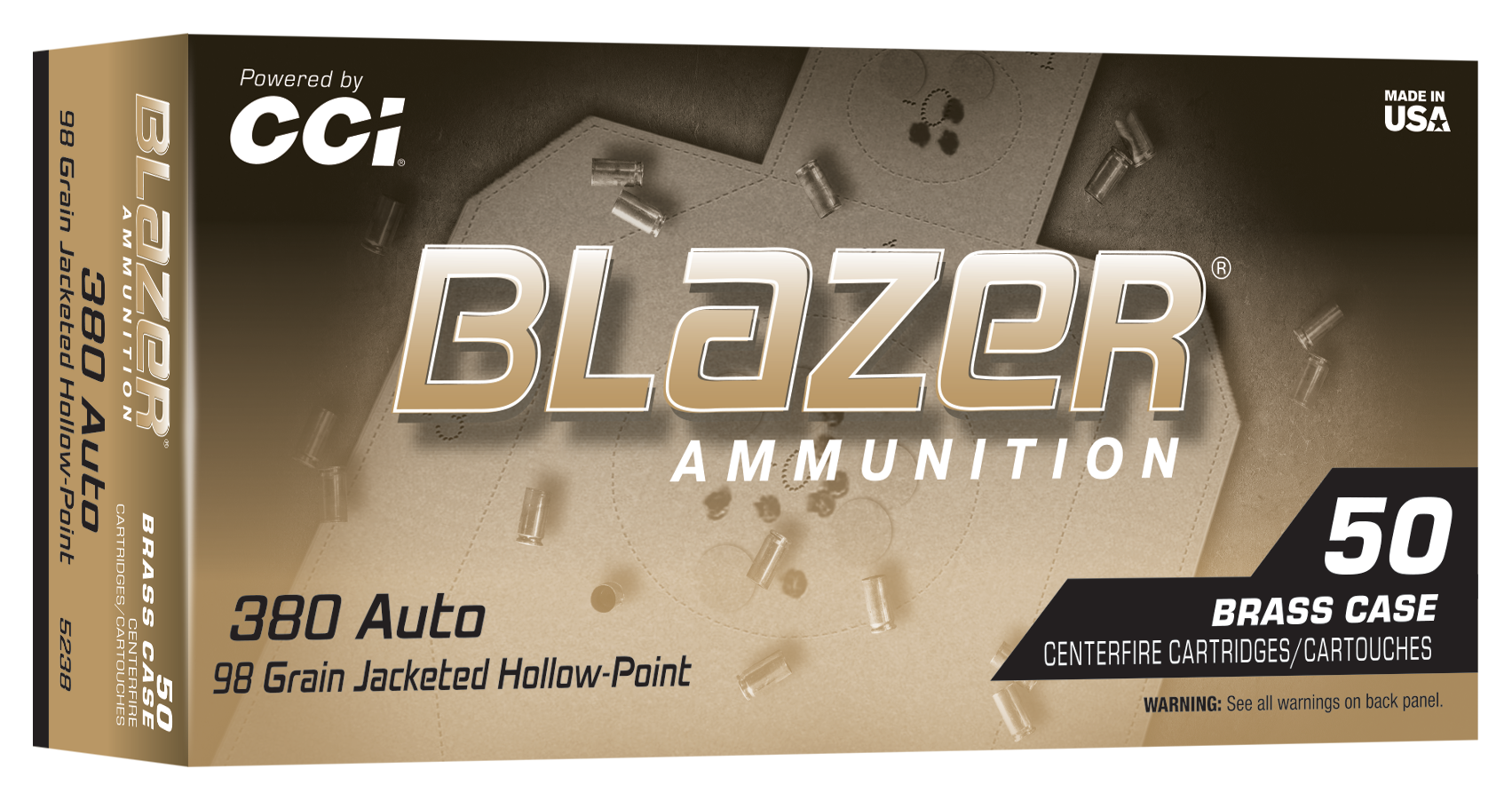 CCI 5238 BLAZER BRASS 380 98 JHP 50/10