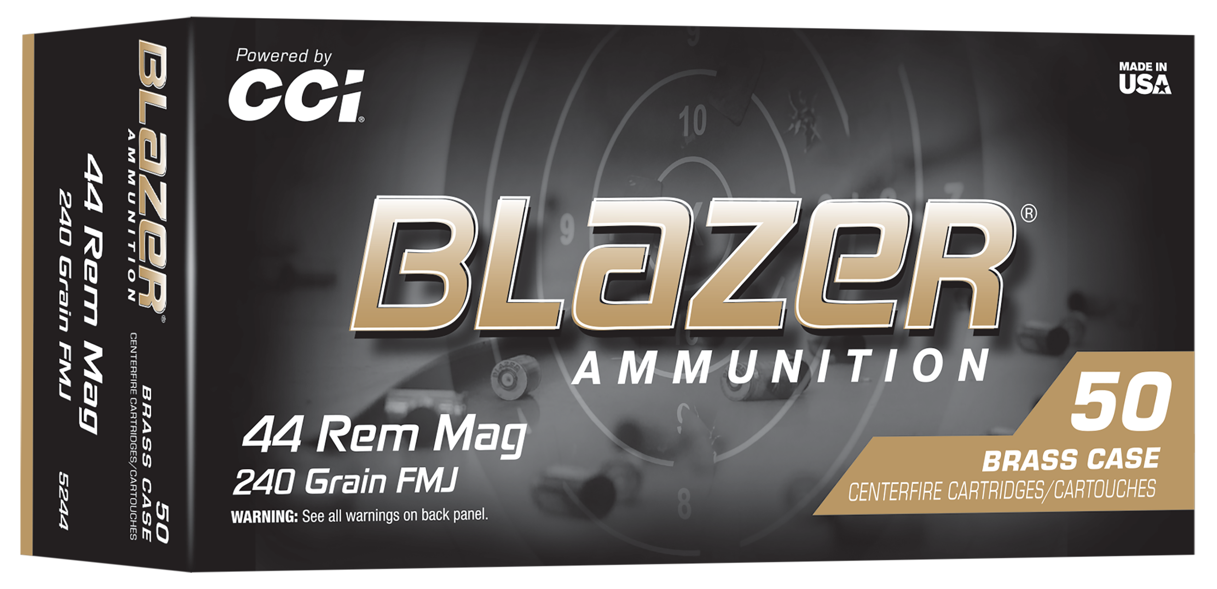 CCI 5244 BLAZER BRASS 44 240 FMJ 50/10