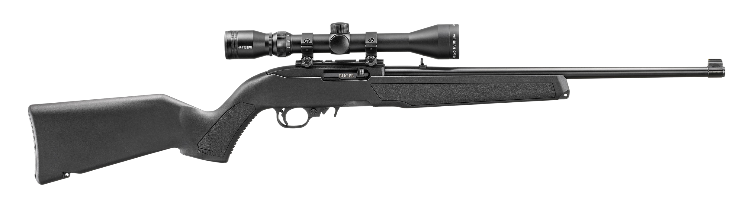 Ruger 32003 10/22 w/Optic 22 LR 10+1 18.50" Black Satin Stainless Steel Barrel & Drilled & Tapped Receiver, Black Fixed w/M-LOK Polymer Stock, Viridian EON 3-9x40mm Scope