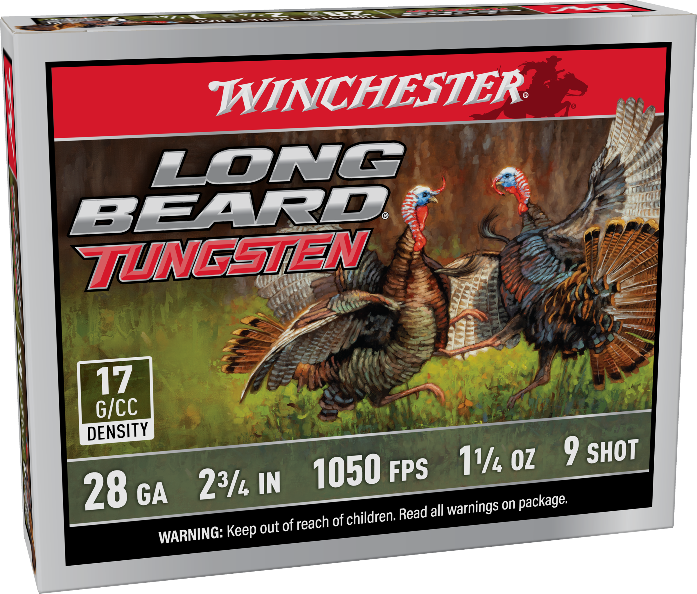 Winchester Long Beard Tungsten 28 Gauge 2.75" #9 Shot Shell 1-1/4 oz 5-Round