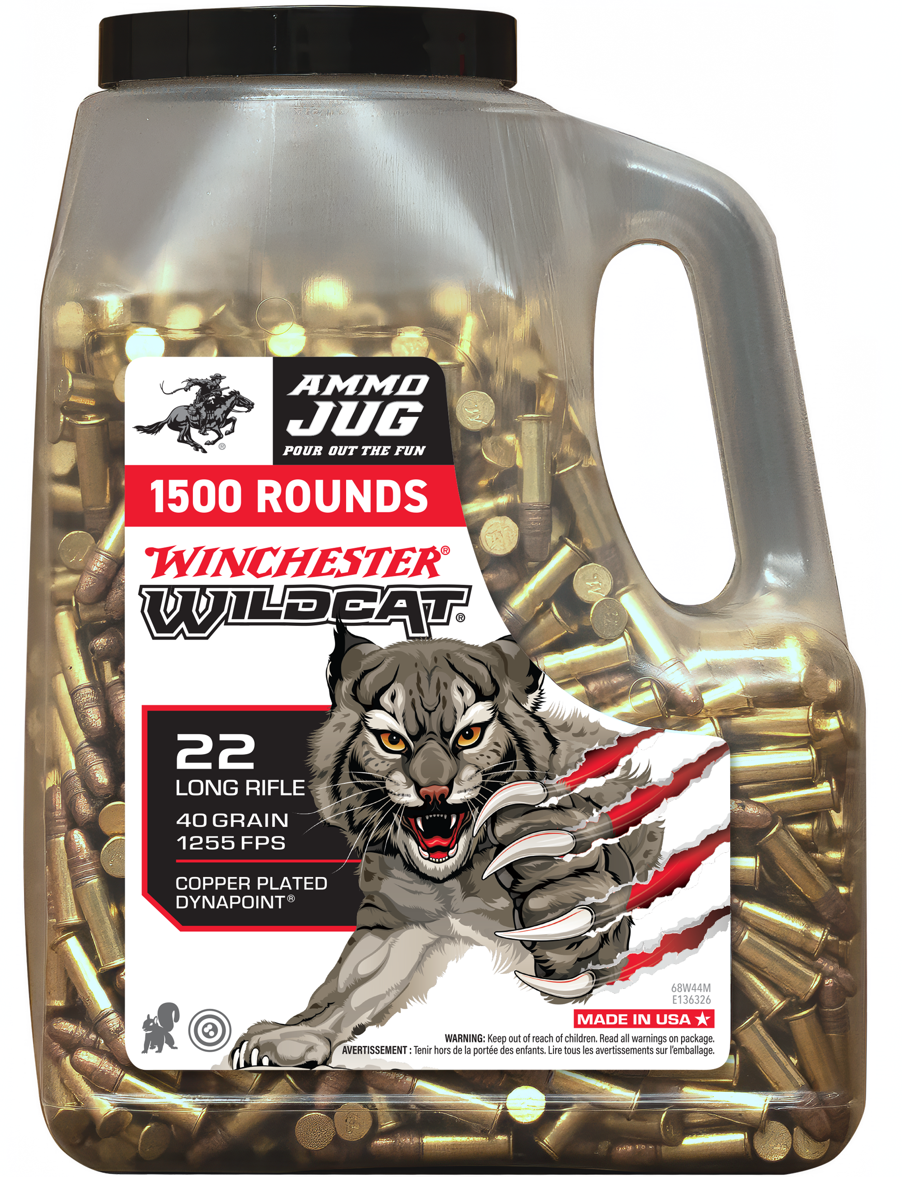 WIN WW22LRJUG 22LR DP WILDCAT JUG 40GR 1500/3